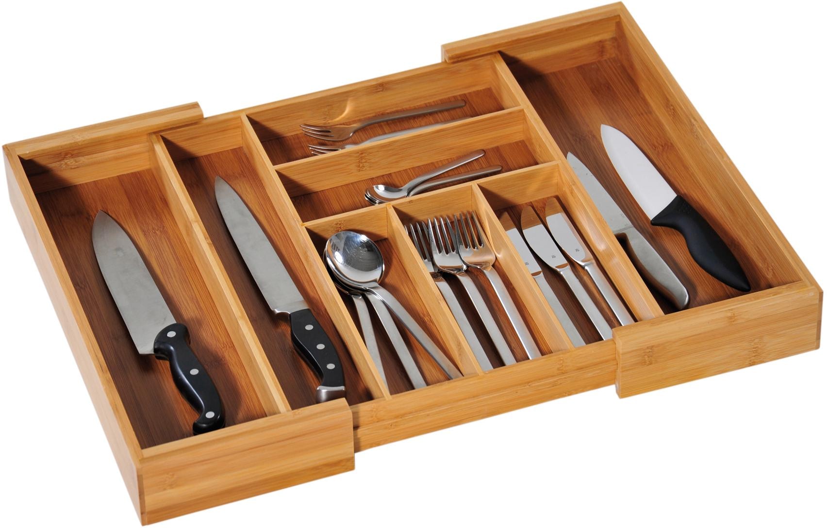 KESPER® Besteckkasten, (1 St.), ausziehbar, Bambus