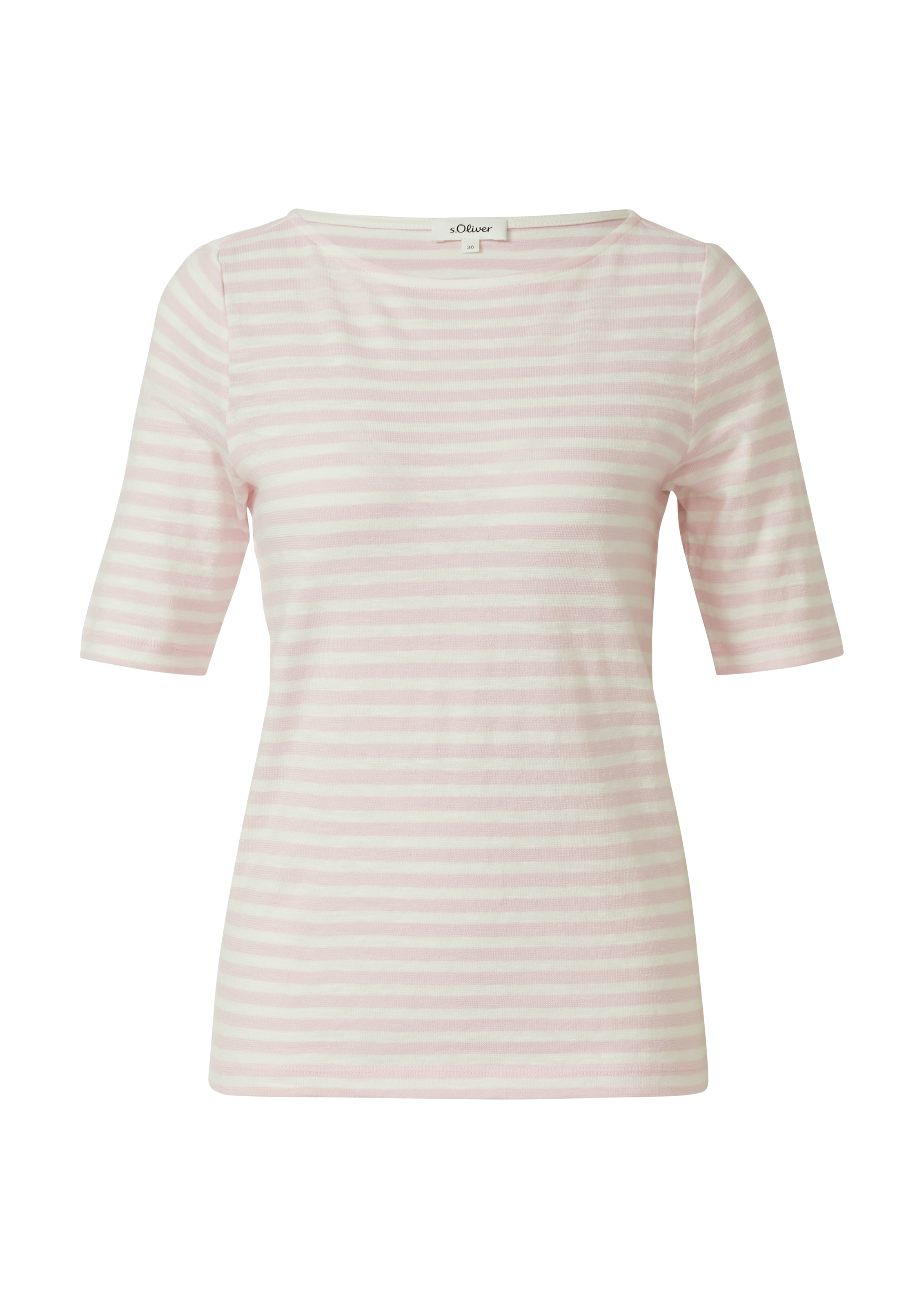 s.Oliver T-Shirt mit Flammgarnstruktur