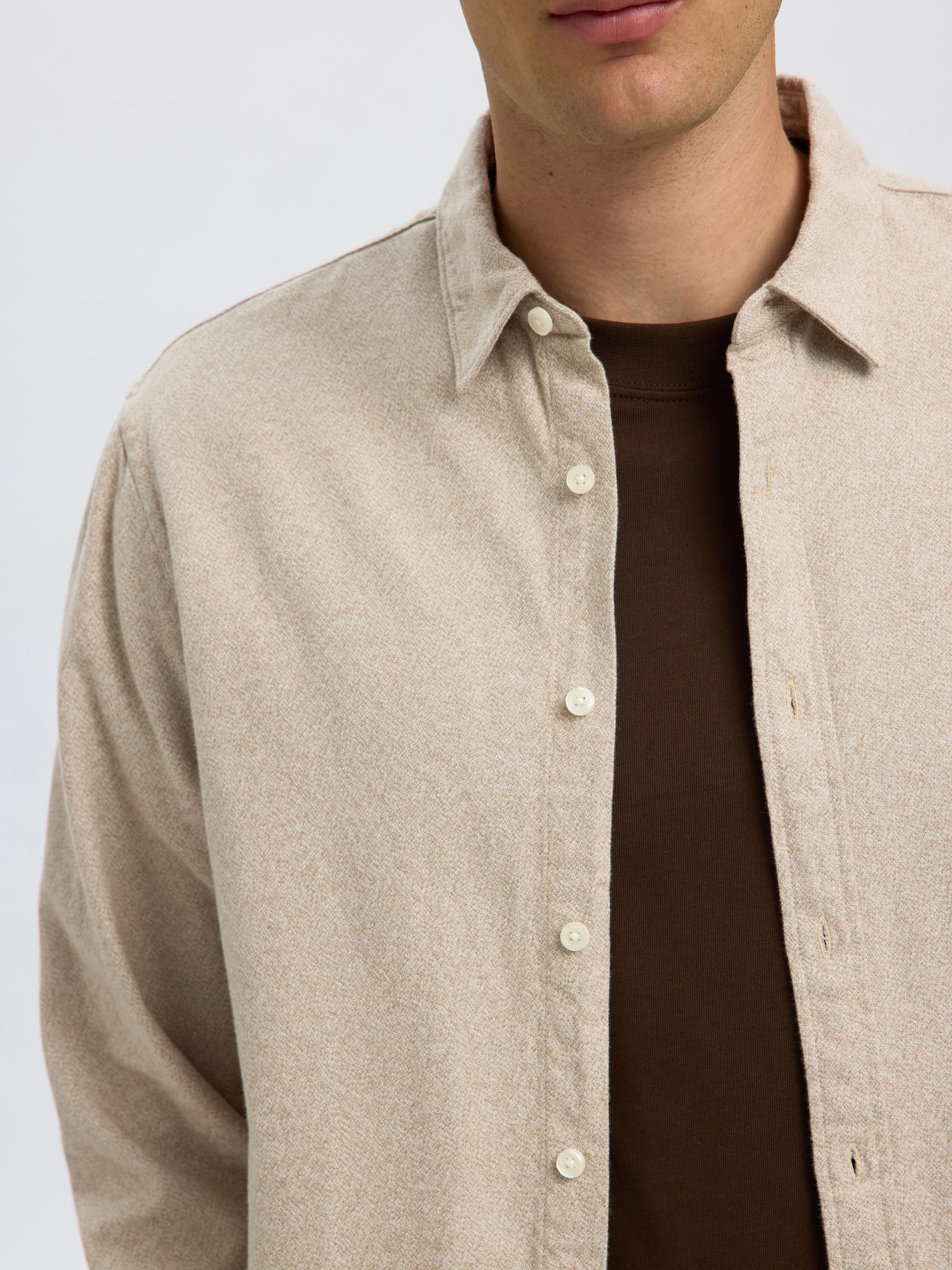 SELECTED HOMME Langarmhemd »SLHREGNOAH BRUSHED TWIST SHIRT LS NOOS«