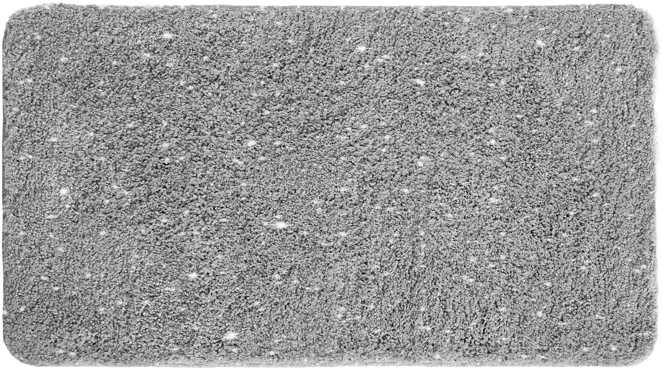 my home Badematte »Glitzer, Badvorleger, Badezimmer Teppich«, rutschhemmend beschichtet, fußbodenheizungsgeeignet-schnell trocknend-strapazierfähig, Badteppich, Akzente durch Glitzer-Garn