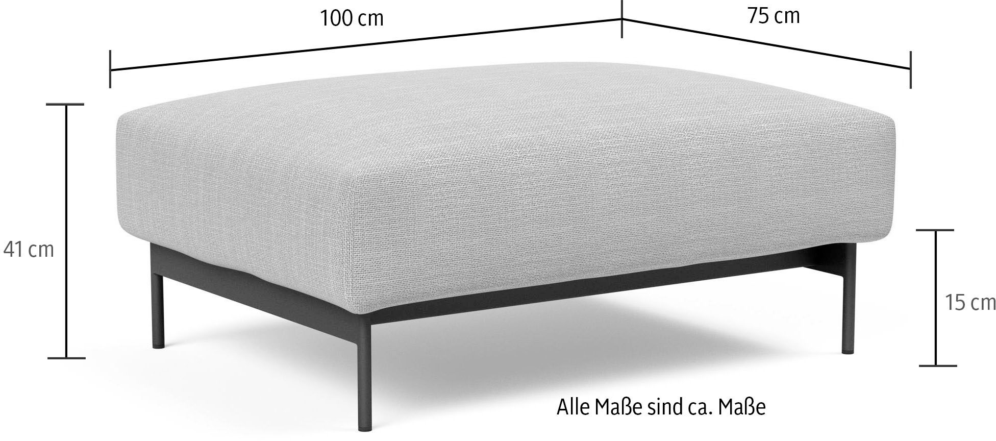 INNOVATION LIVING ™ Polsterhocker, komfortabler Hocker, variabel einsetzbar