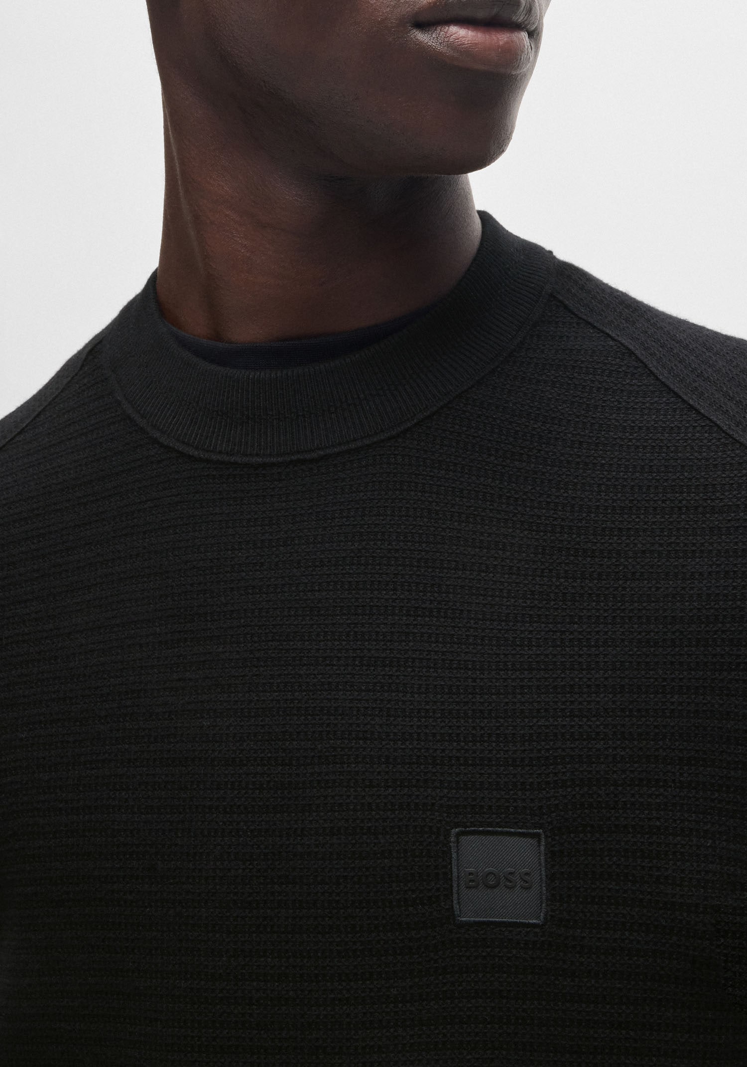 BOSS ORANGE Strickpullover »Anion« mit BOSS-Badge