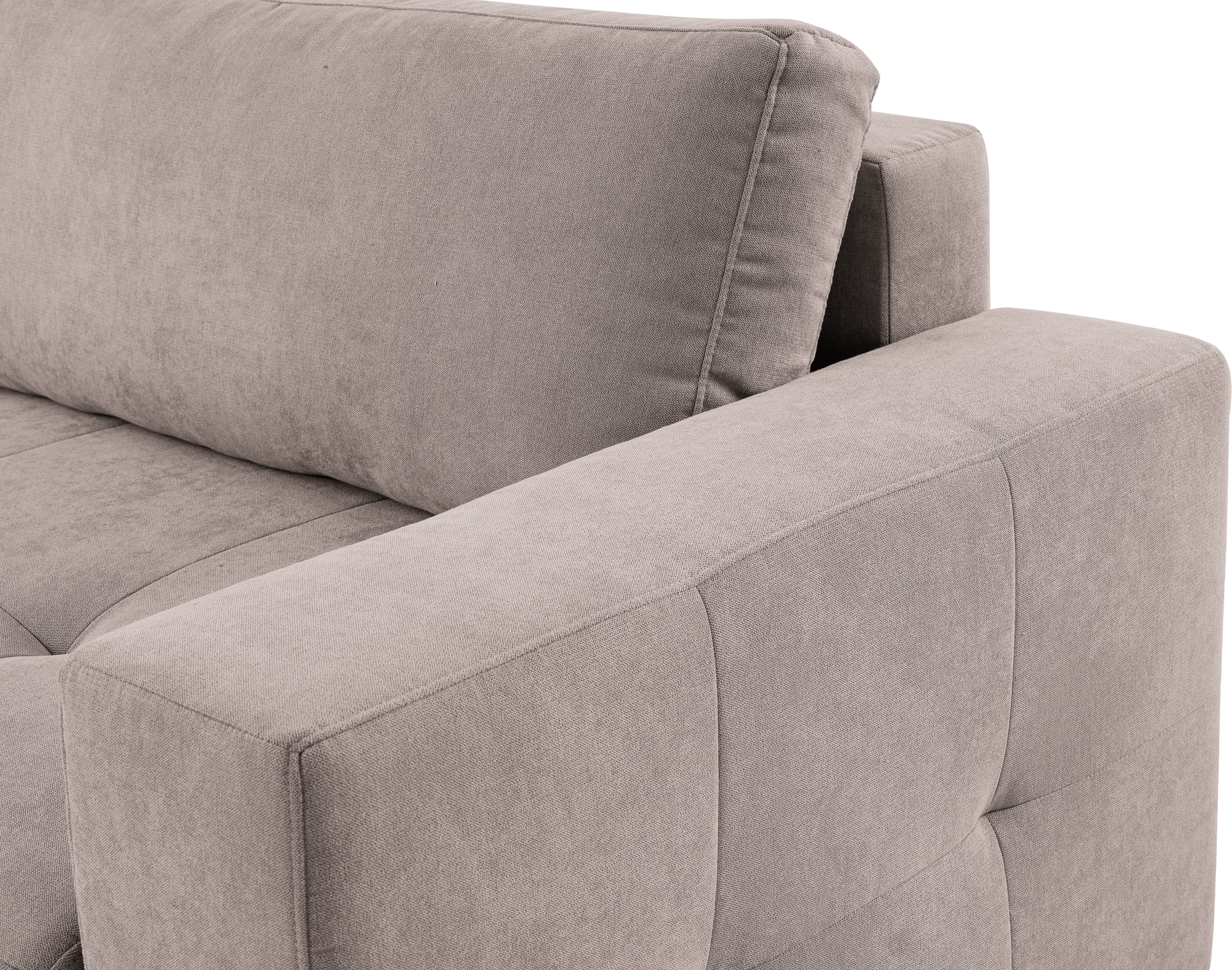 WERK2 Ecksofa »Indiana inkl. Bettfunktion & Bettkasten, bequem, Breite 270cm, L-Form« Moderne, elegante Polsterecke, Komfortpolsterung und losen Kissen.