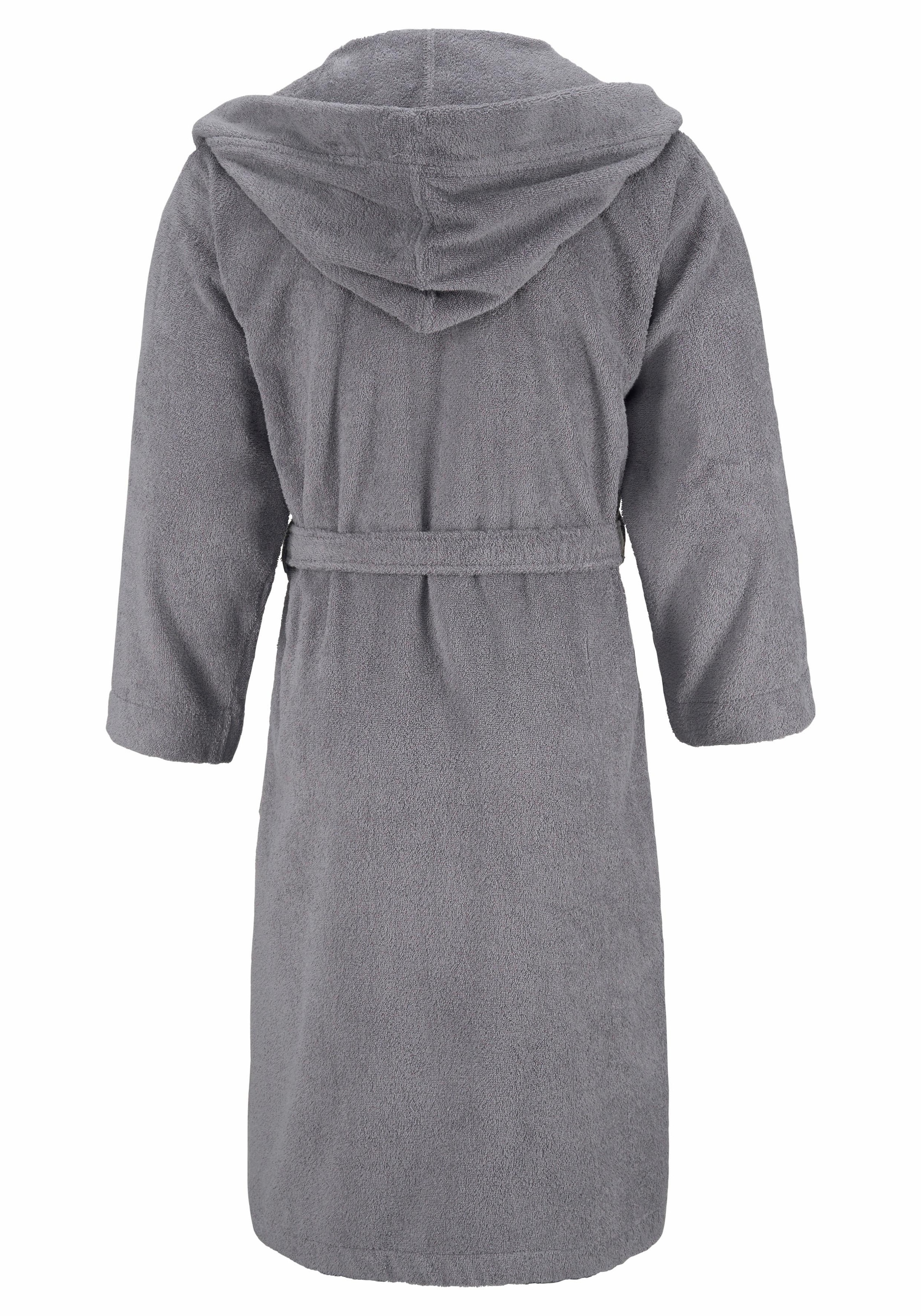 Bruno Banani Unisex-Bademantel »Robby, ideal für Sauna & Spa, Hotelbademantel, Morgenmantel«, (1 St.), Damen & Herren Bademäntel, Baumwolle, mit Taschen, Reise, Sauna, S-3XL