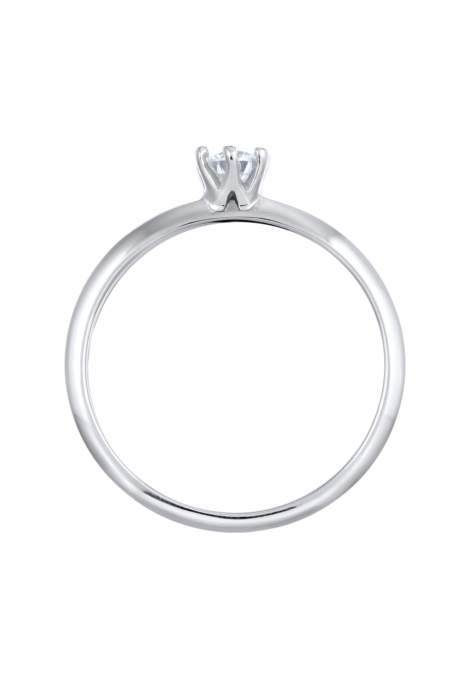 Elli DIAMONDS Diamantring »Ring Solitär Laborgezüchteter Diamant Weiß Brilliant (0.034 ct) 925 Sterling Silber«