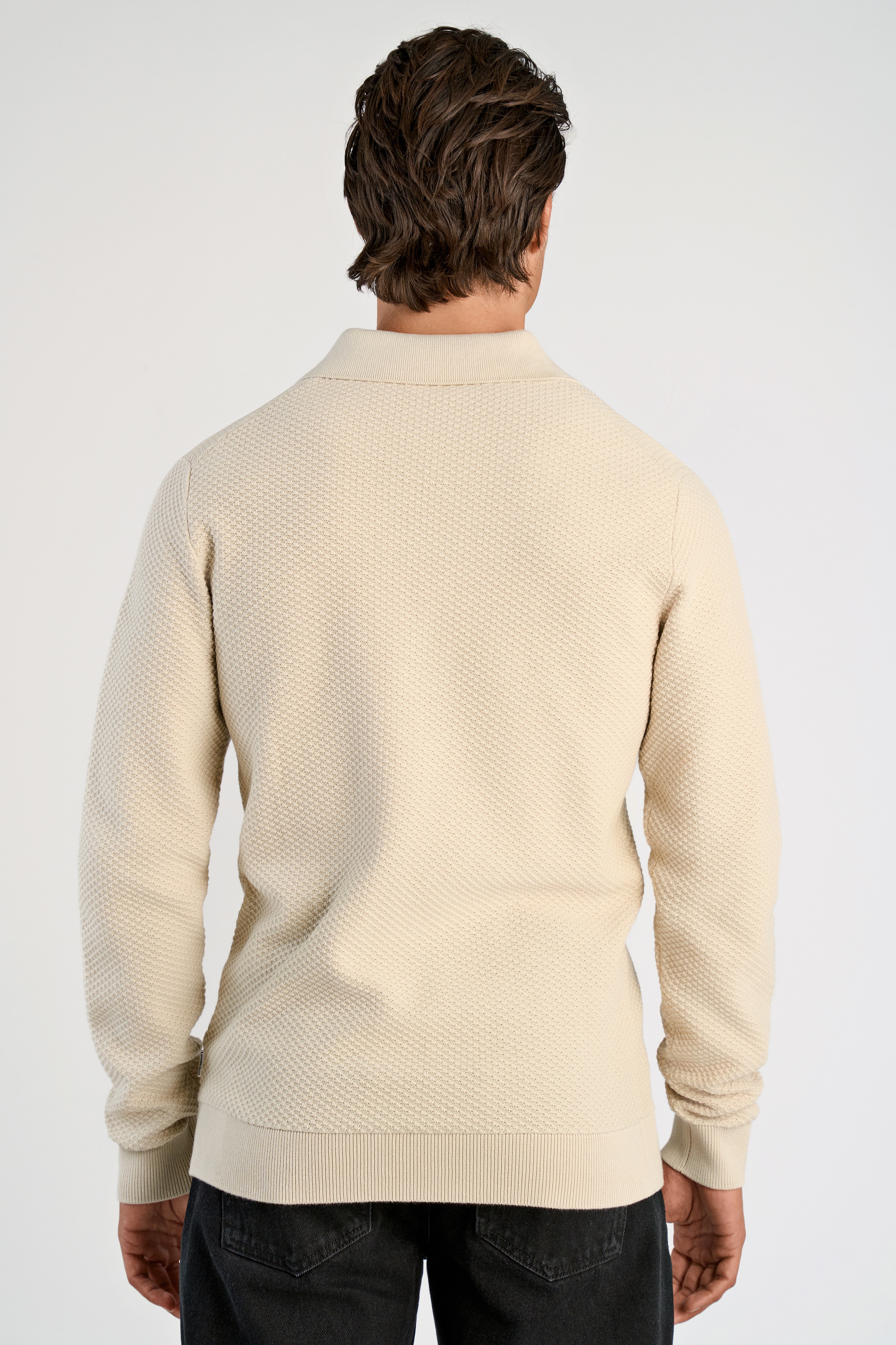 LINDBERGH Strickpullover , mit Hemdkragen und leichter Struktur
