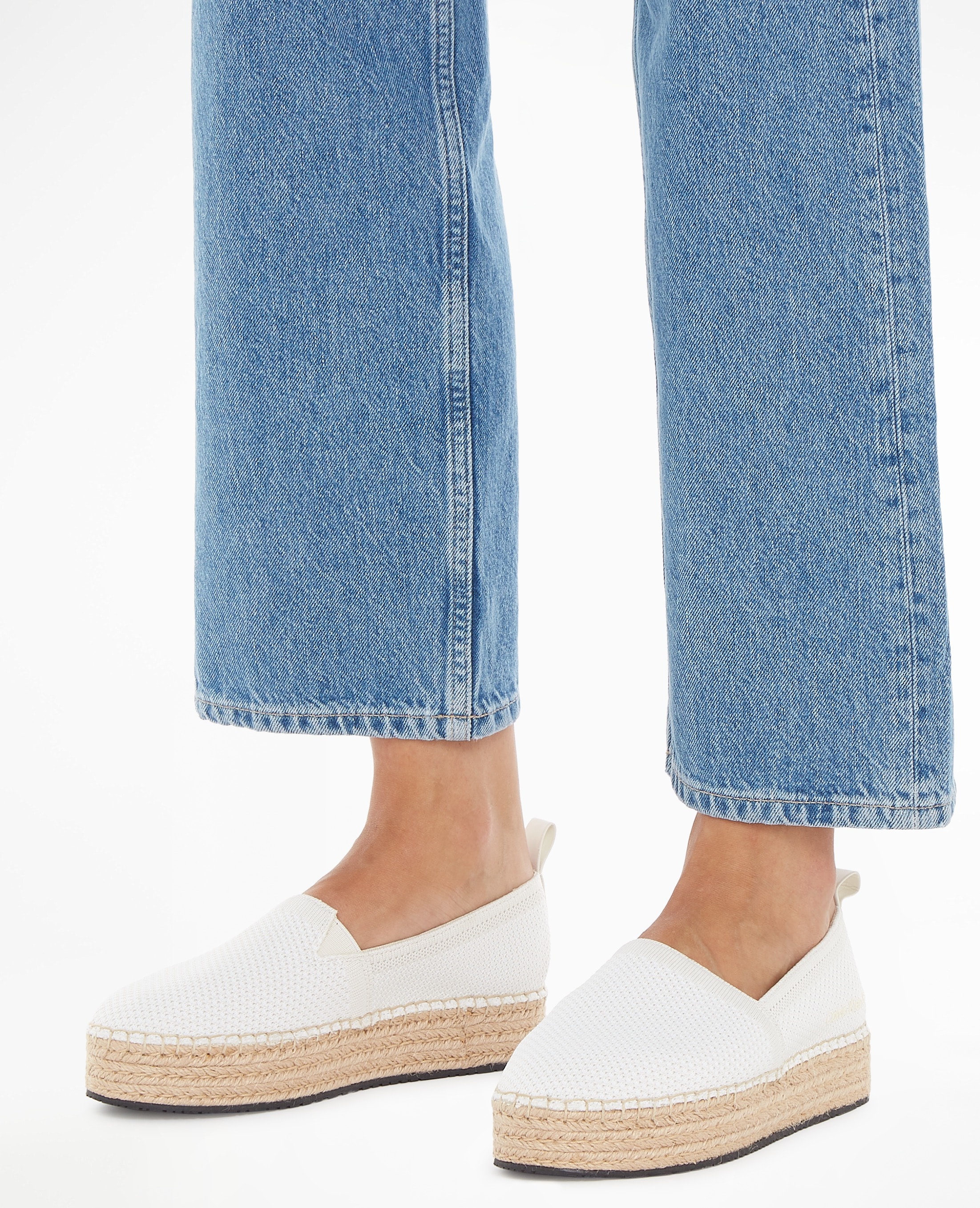 Calvin Klein Jeans Espadrille »PLATFORM ESPADRILLE UC«, Sommerschuh, Slipper, Strandschuh mit Jute Plateausohle