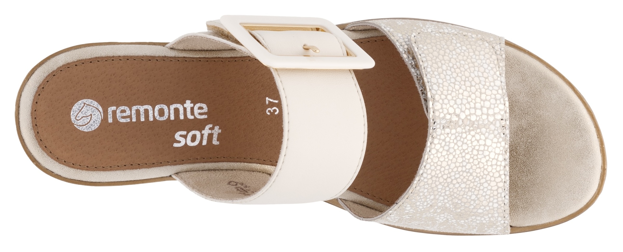 Remonte Pantoffel, Keilabsatz, Sommerschuh, Bequemschuh mit Softfußbett