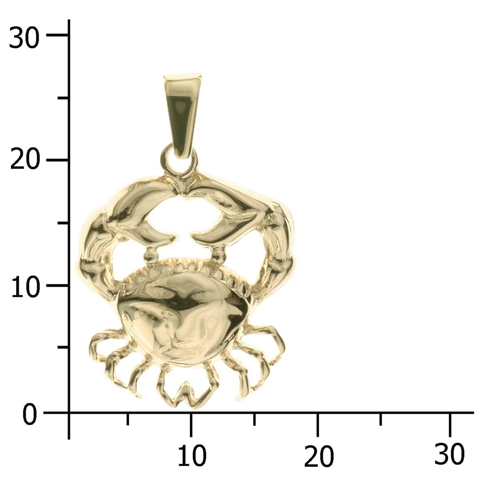 OSTSEE-SCHMUCK Kettenanhänger »- Tierkreiszeichen Krebs - Gold 333/000 -,«