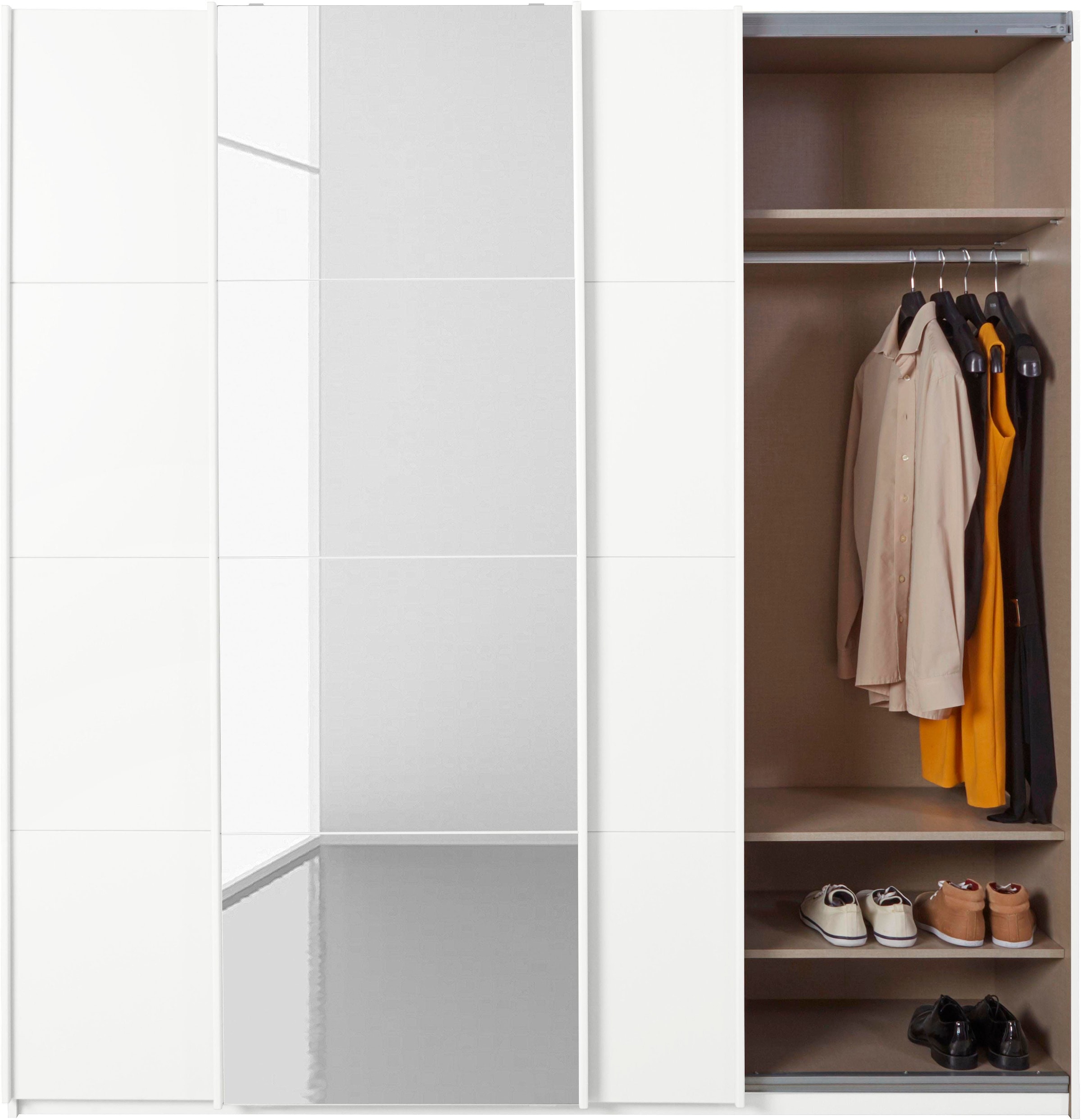 rauch Schwebetürenschrank »Kleiderschrank Schrank Garderobe Wäscheschrank BESTSELLER KEPAN«, inkl. Schubladen-Einsatz und extra Einlegeböden MADE IN GERMANY