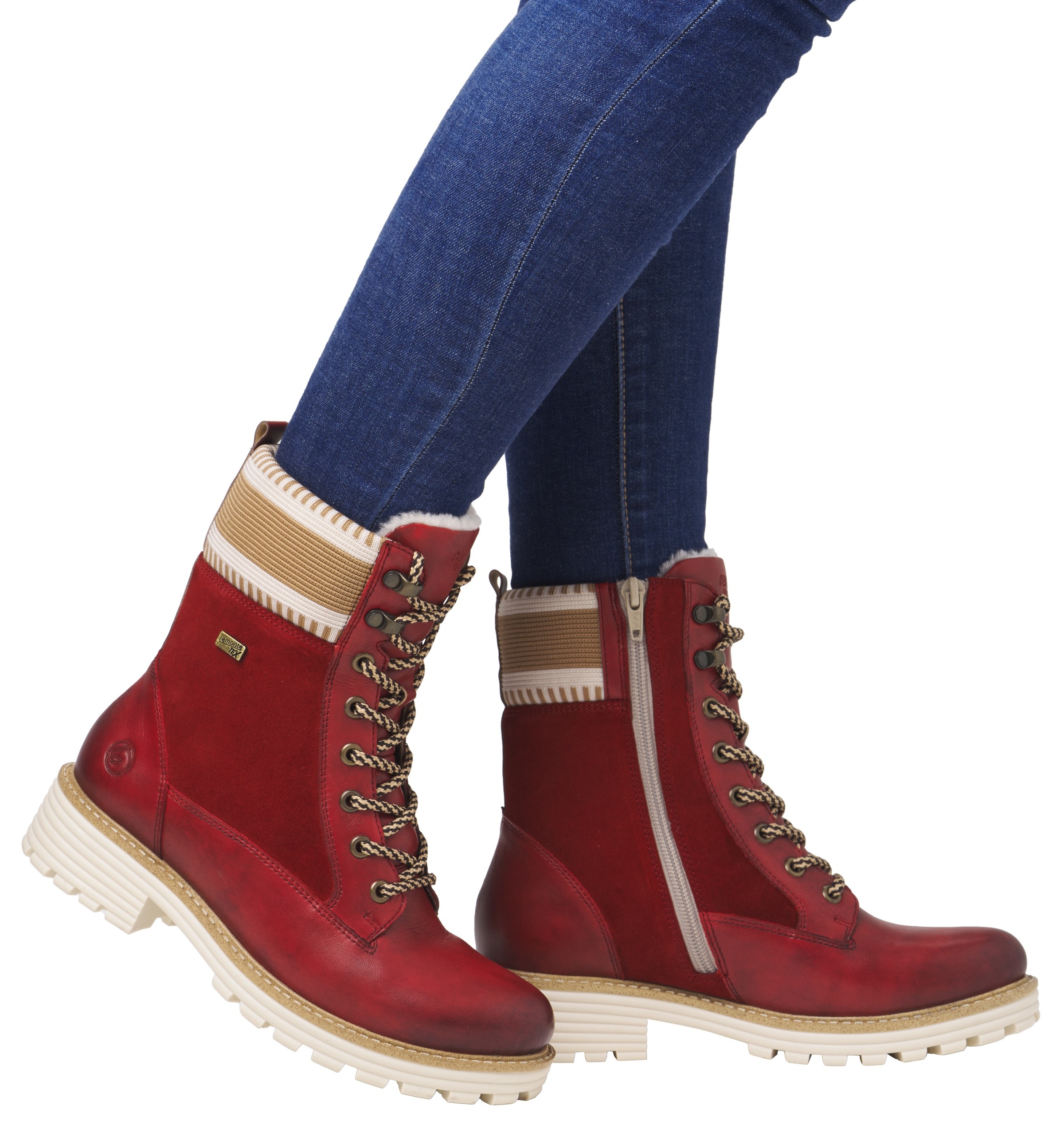 Remonte Winterboots »Elisabeth Hurley-Collection«, Schnürboots, Schnürstiefelette mit wasserabweisender TEX-Membran