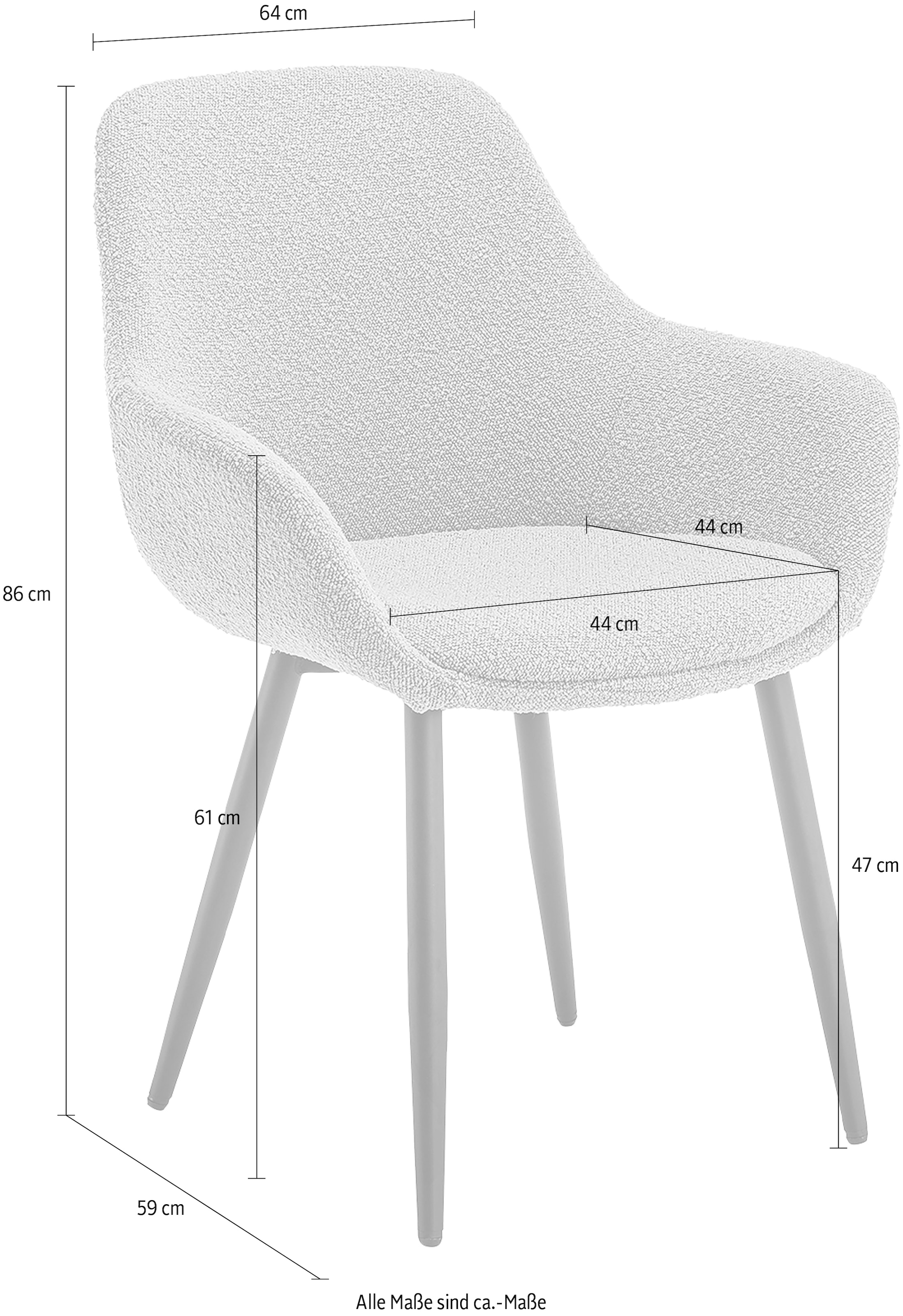 SalesFever Armlehnstuhl, (Set), 2 St., Bouclé, moderner Bouclé-Bezug auf  Rechnung kaufen | Stühle