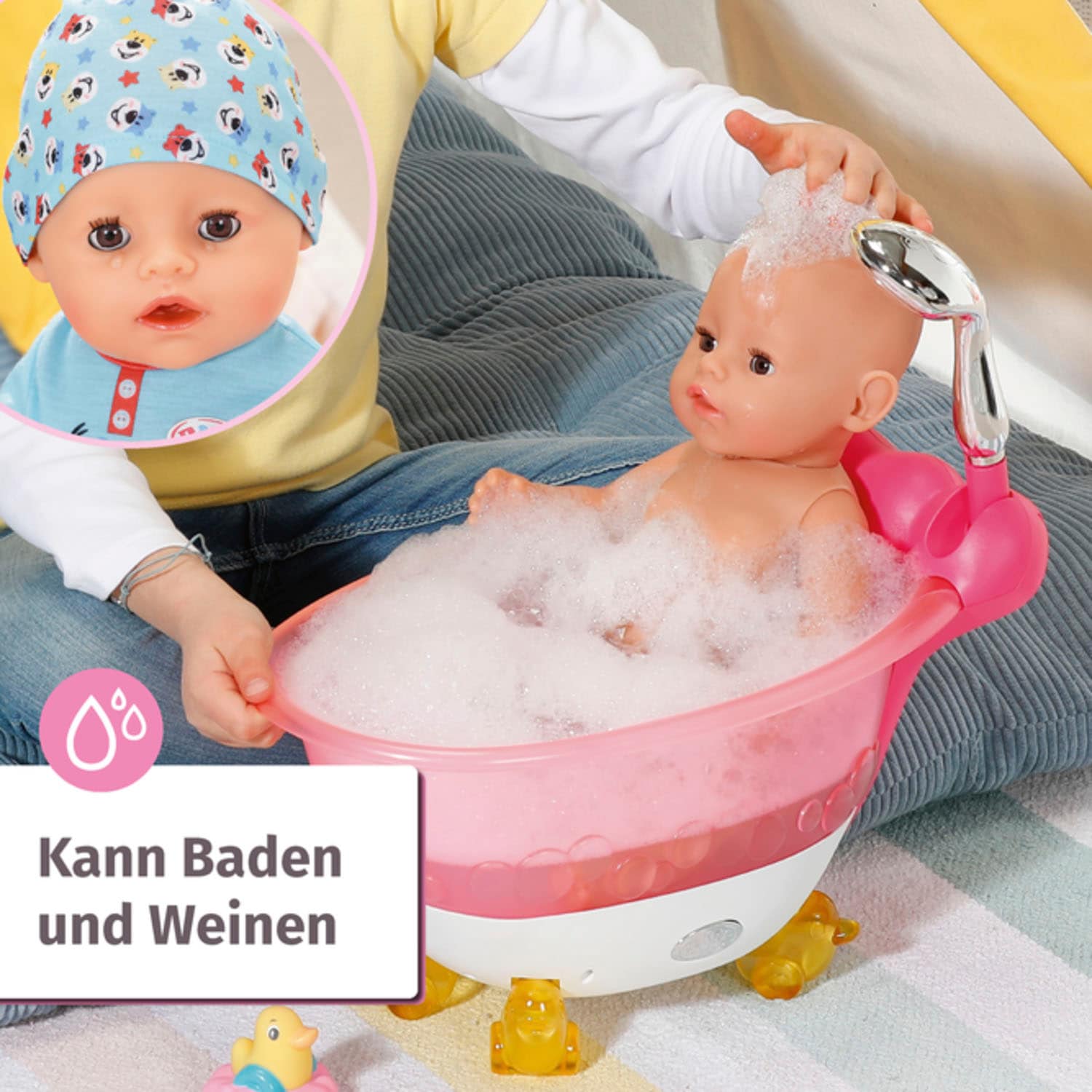 Baby Born Babypuppe »Magic Boy, 43 cm«, (Set, 13 tlg.), mit 10 lebensechten Funktionen