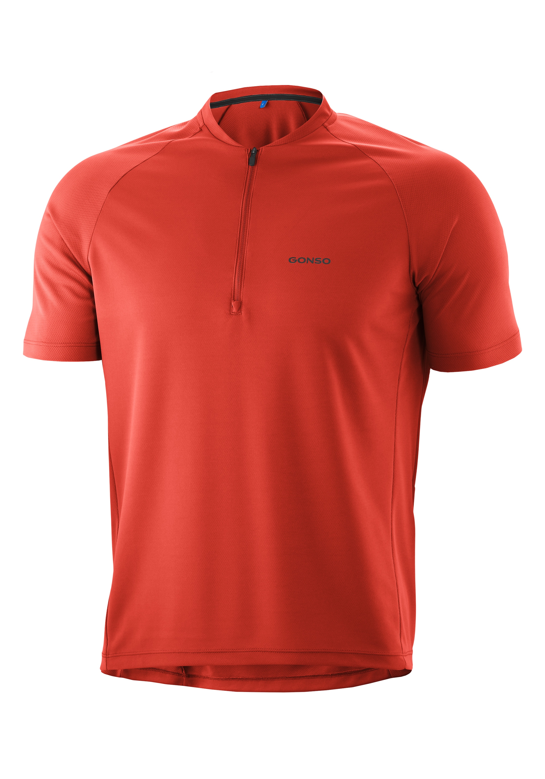 Gonso Radtrikot »SITIVO Jersey Blue M« Herren Fahrradtrikot mit Rückentasche, Half-Zip Trikot, Loose Fit