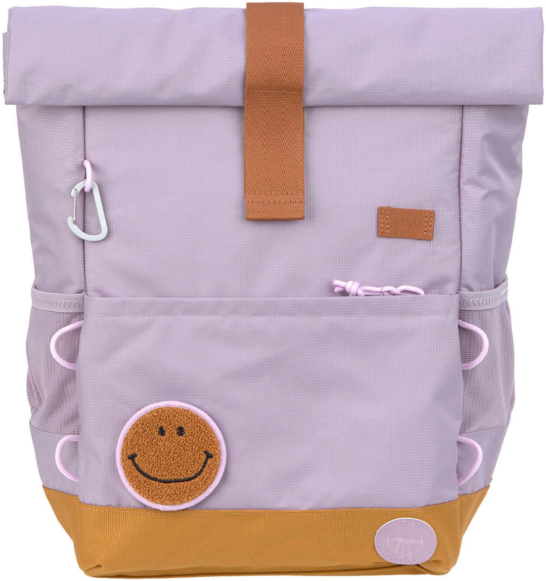 LÄSSIG Kinderrucksack »Little Gang, Medium Rolltop Backpack, lilac«, Reflektoren, aus recycelten PET-Flaschen