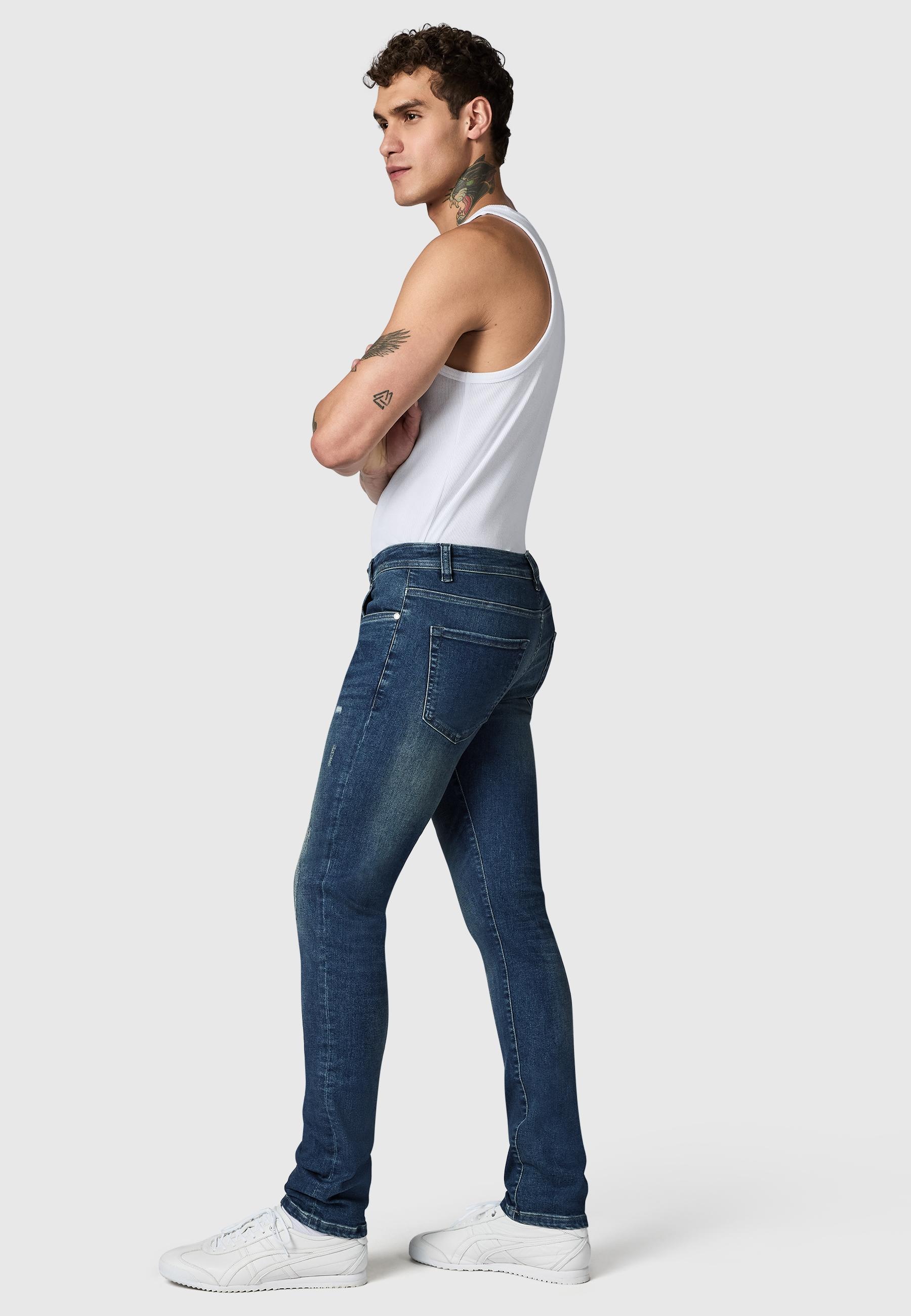 PEAK TIME Slim-fit-Jeans »Slim-fit-Jeans München« Herren Jeans mit Destroyed-Optik