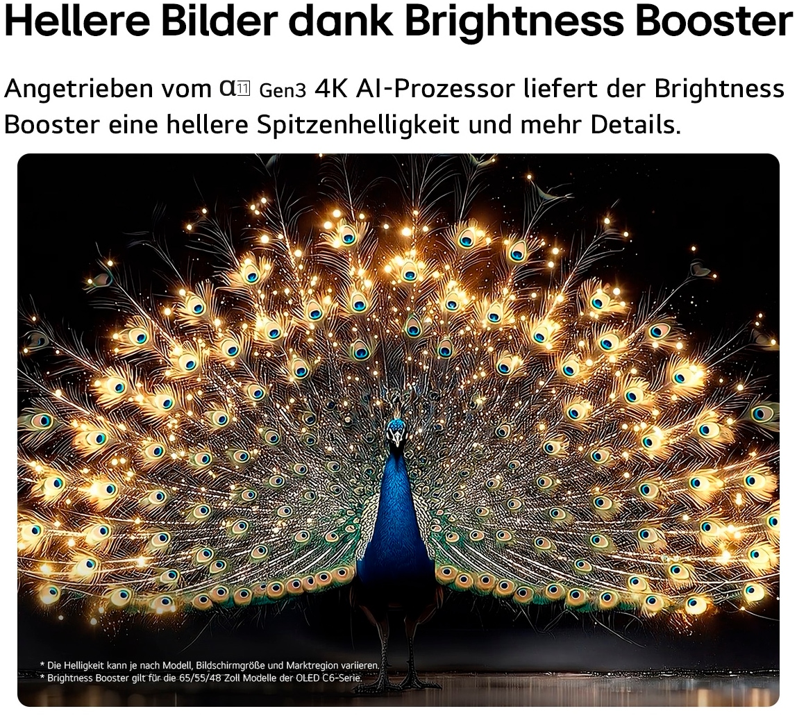 LG OLED-Fernseher »OLED55C68LA« 139 cm/55 ″ Smart-TV