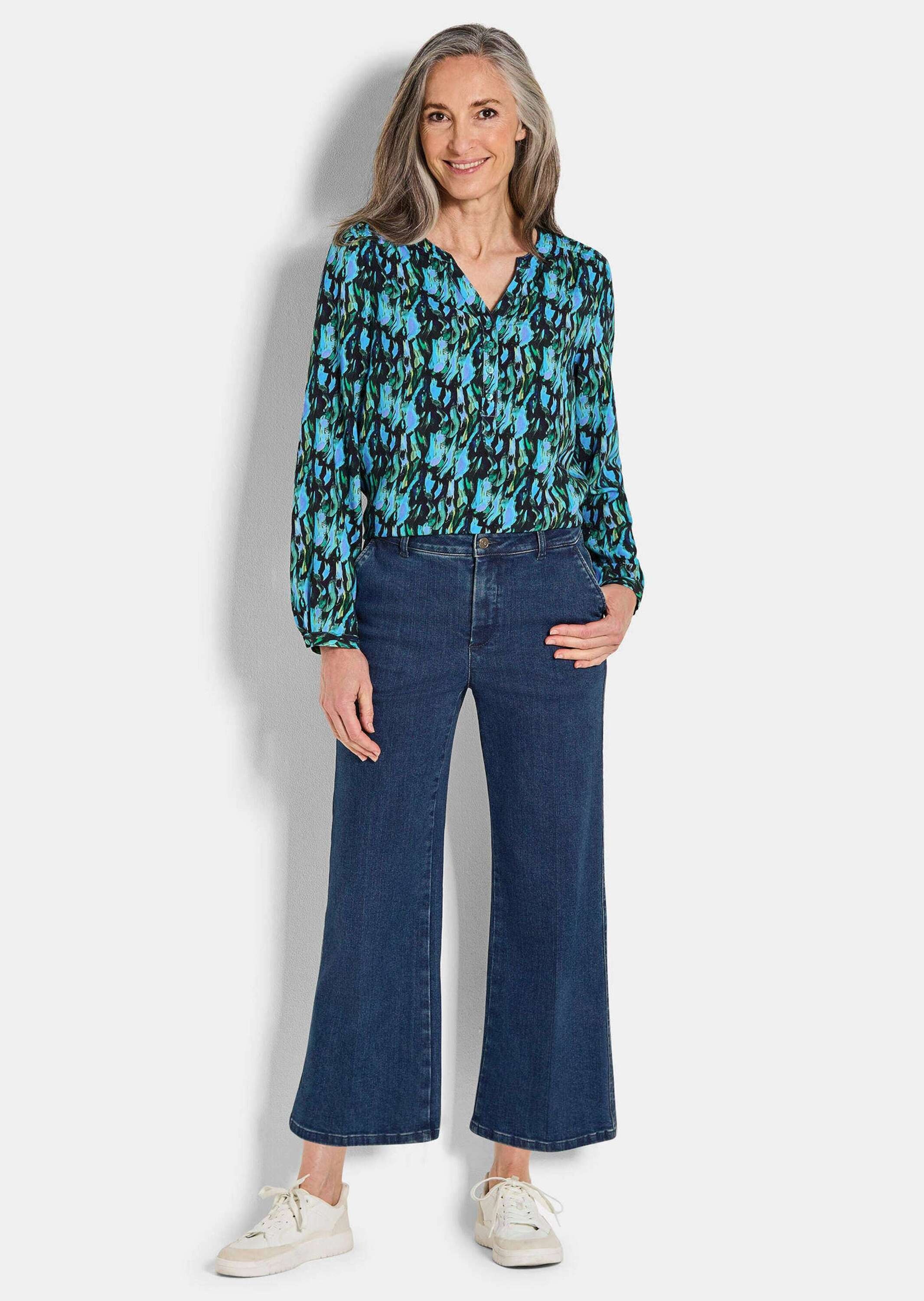 GOLDNER Regular-fit-Jeans »Jeans-Culotte VERA mit Bügelfalten«