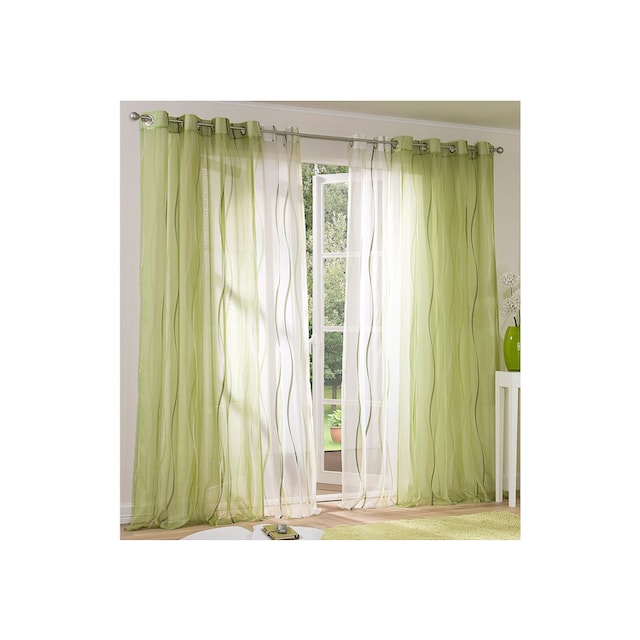 my home Gardine »Dimona«, (2 St.), Transparent, Voile, Polyester online  kaufen