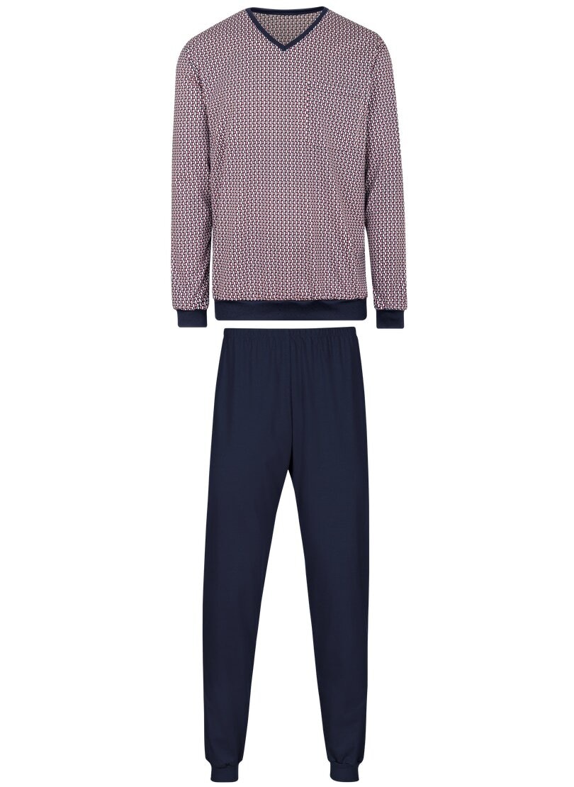 Trigema Pyjama »TRIGEMA Schlafanzug mit modischem Allover-Print«