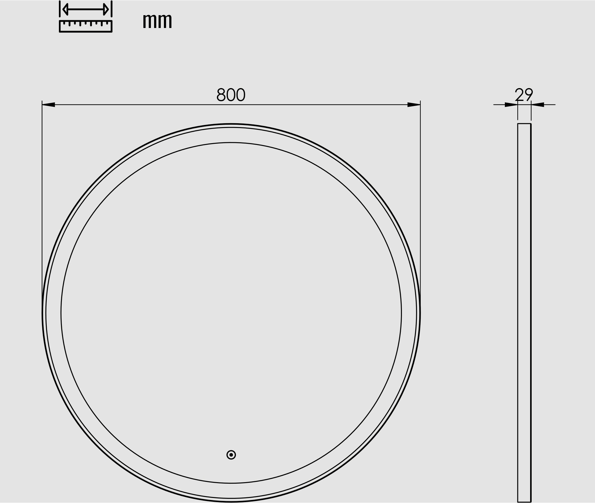 Badspiegel »Libra«, (1 St.), IP44, warmweiß