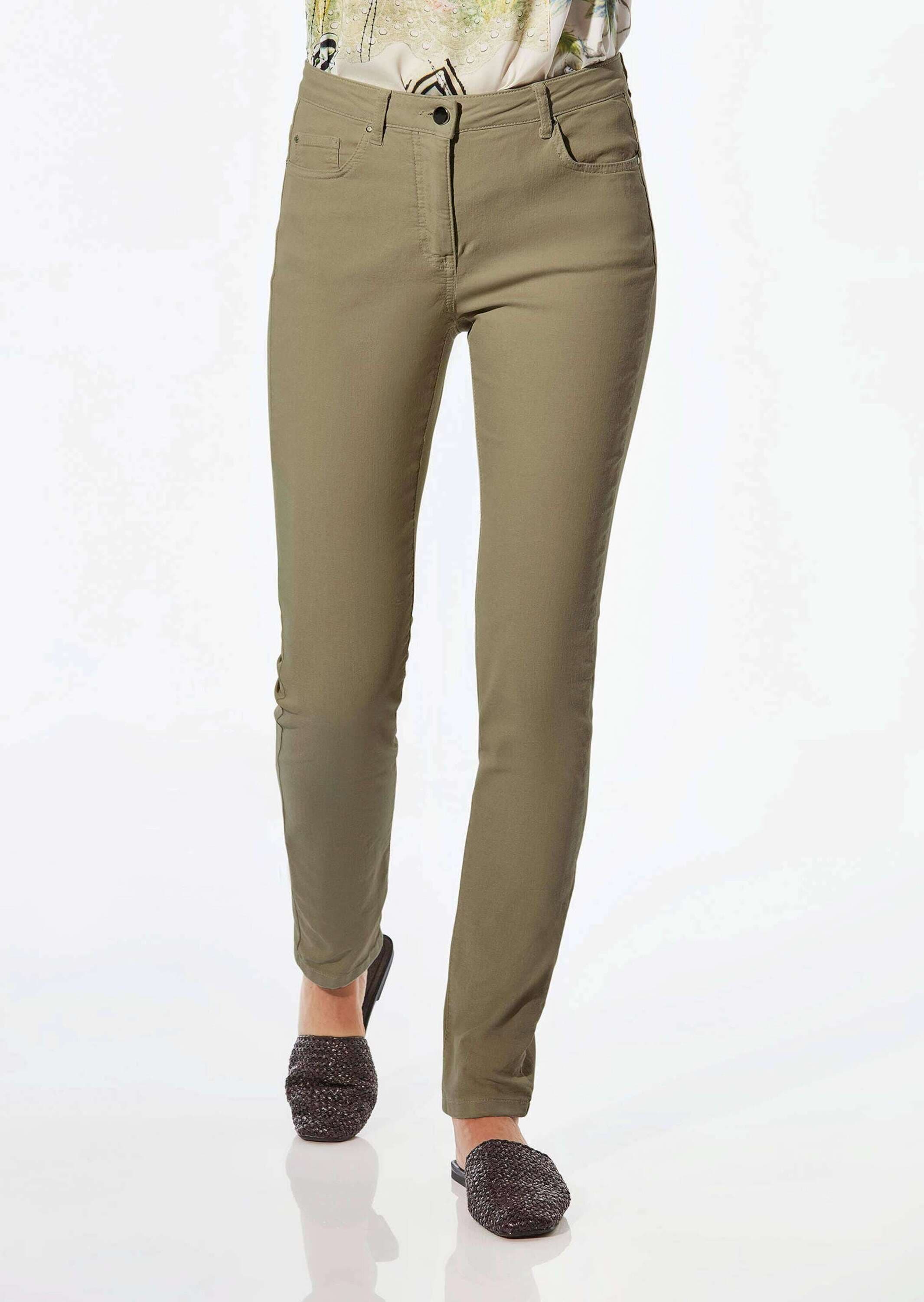 GOLDNER Regular-fit-Jeans »Kurzgröße Lange Freizeithose BELLA mit Formbund«
