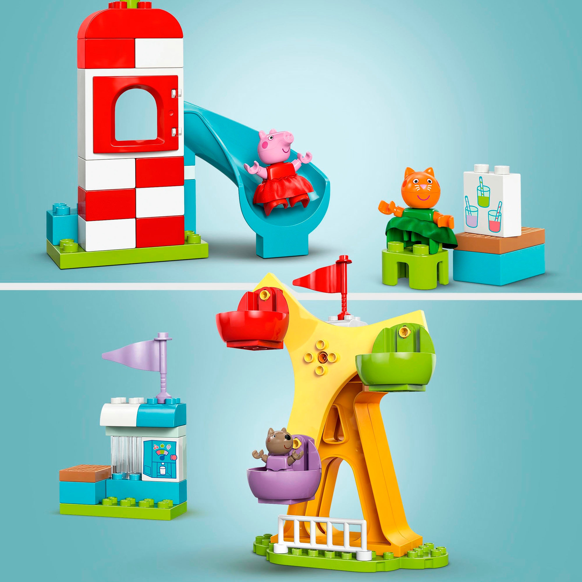LEGO® Konstruktionsspielsteine »Jahrmarkt (10453), LEGO® DUPLO Peppa Pig« Made in Europe