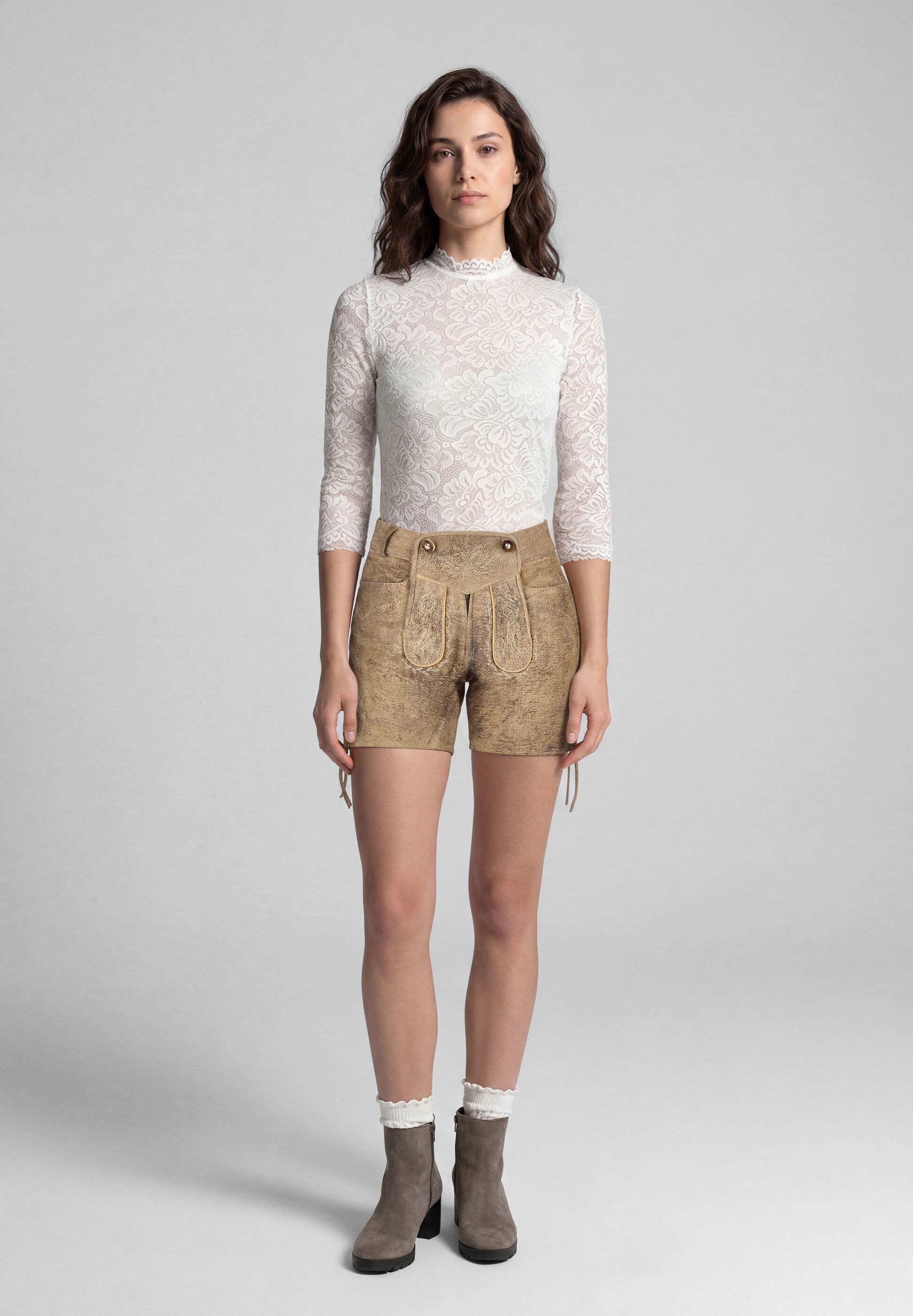 Spieth & Wensky Lederhose »Barbie«  mit Stickereien
