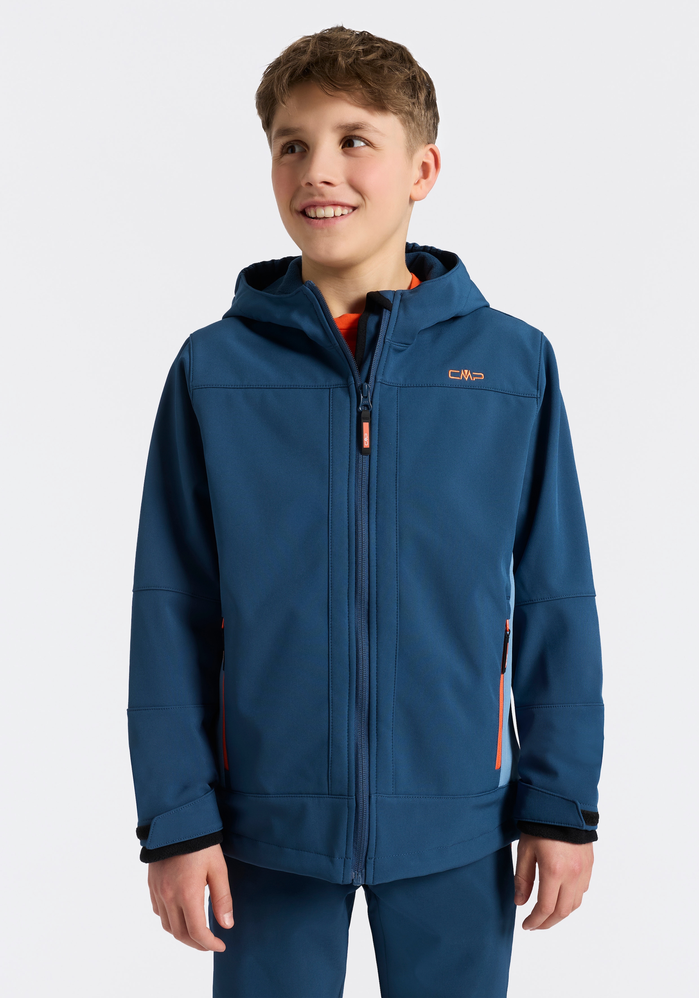 CMP Softshelljacke »KID  SOFTSHELL JACKET FIX HOOD« mit Kapuze mit Clima Protect Membran, wasserabweisend, atmungsaktiv