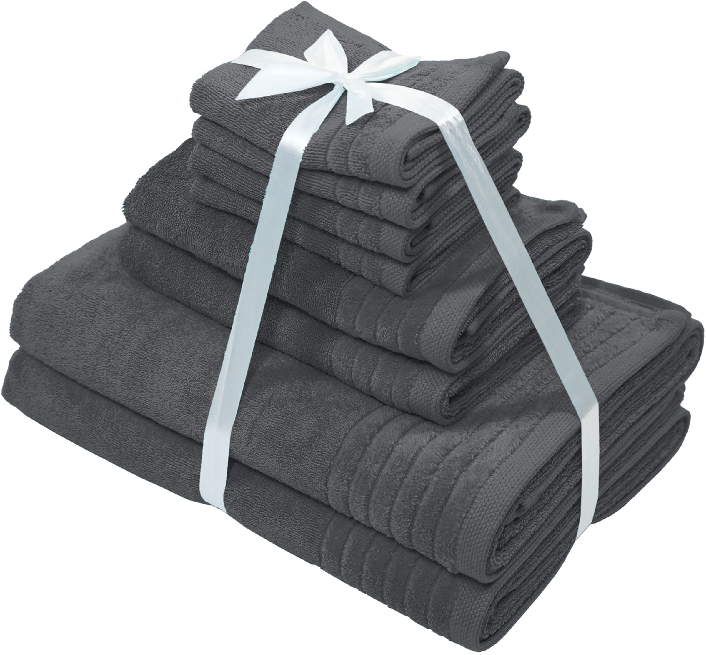 my home Handtuch Set »Sanremo Premium, Premium Handtücher, 600 gr/m², dicke Qualität« Set 8 Stk. Frottier Duschtücher, Handtücher, Seiftücher, 100% Baumwolle, 5 Jahre Garantie