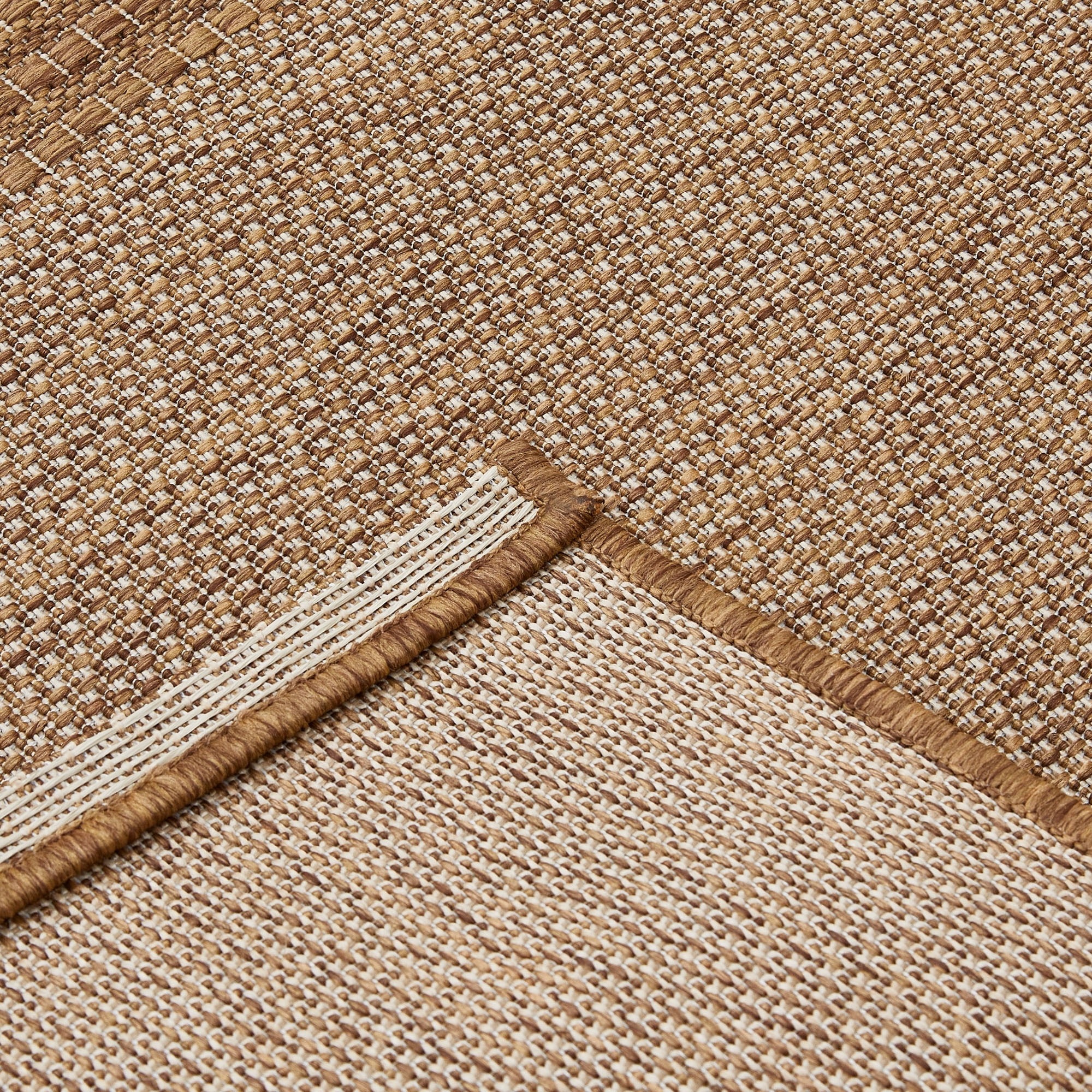 Andiamo Teppich »ARIZONA1« rechteckig 5 mm Höhe Flachgewebe, kariertes Muster, In- und Outdoor geeignet, wetterfest