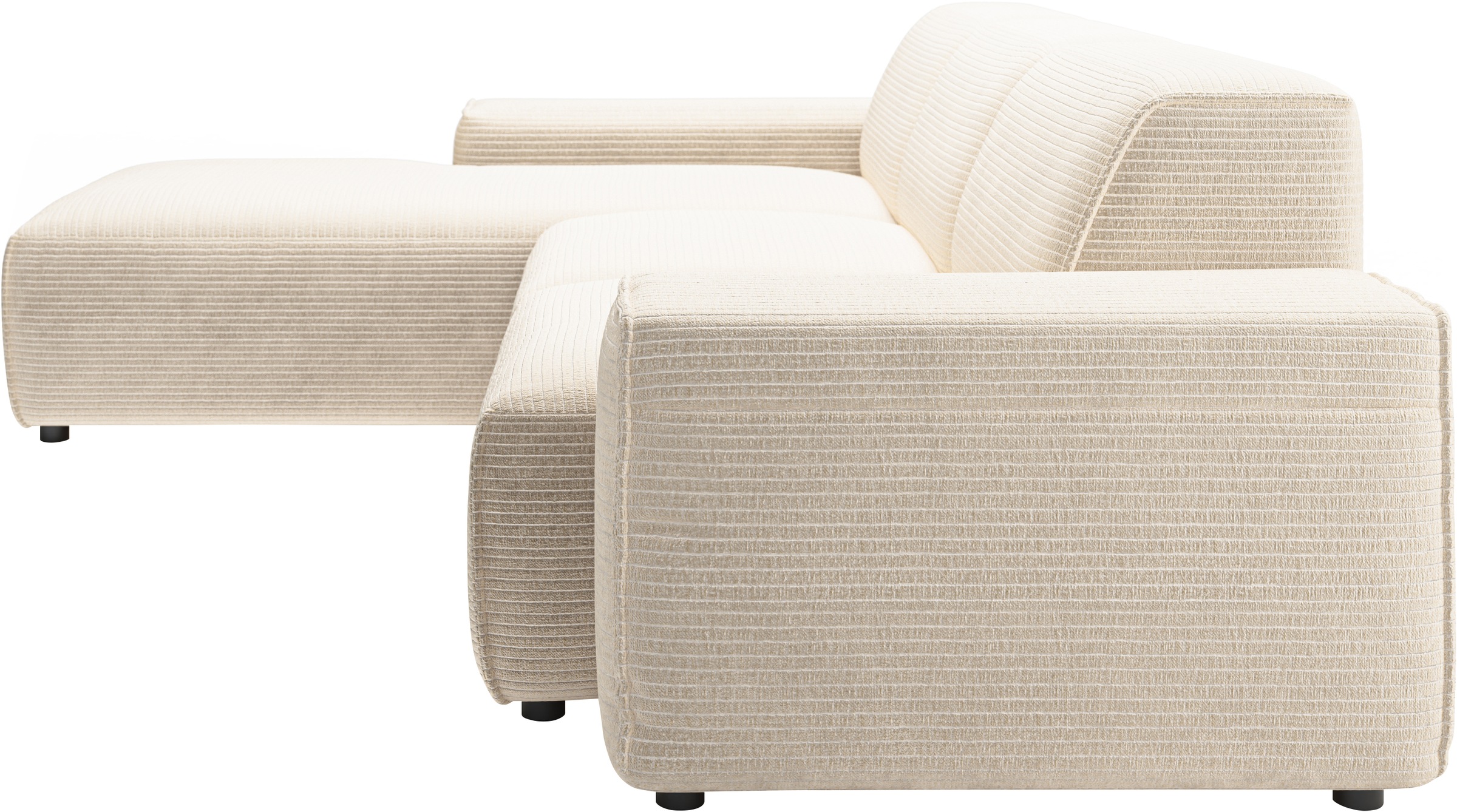 andas Ecksofa »Glimminge L-Form auch in Breitcord, Feincord + Easy care-Bezug,«, Breite 264, Zierkissen