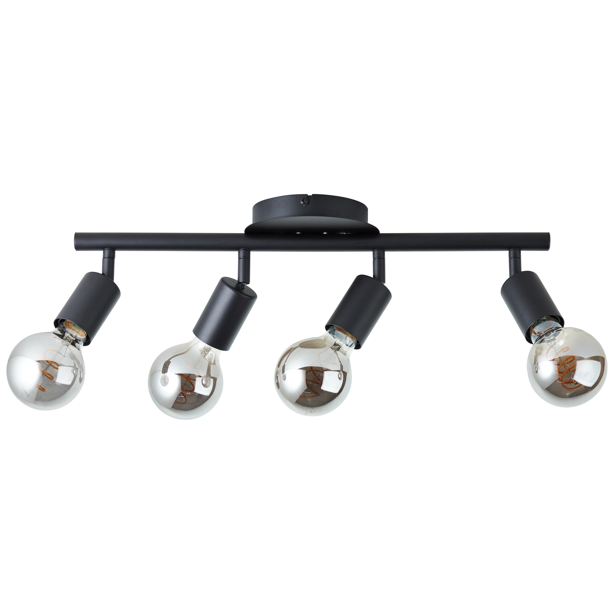 Brilliant Deckenstrahler »Tiffany«, 4 flammig, Leuchtmittel E27 | ohne Leuchtmittel, Deckenstrahler, 12 x 49 x 14 cm, E27, schwenkbar, Metall, matt schwarz