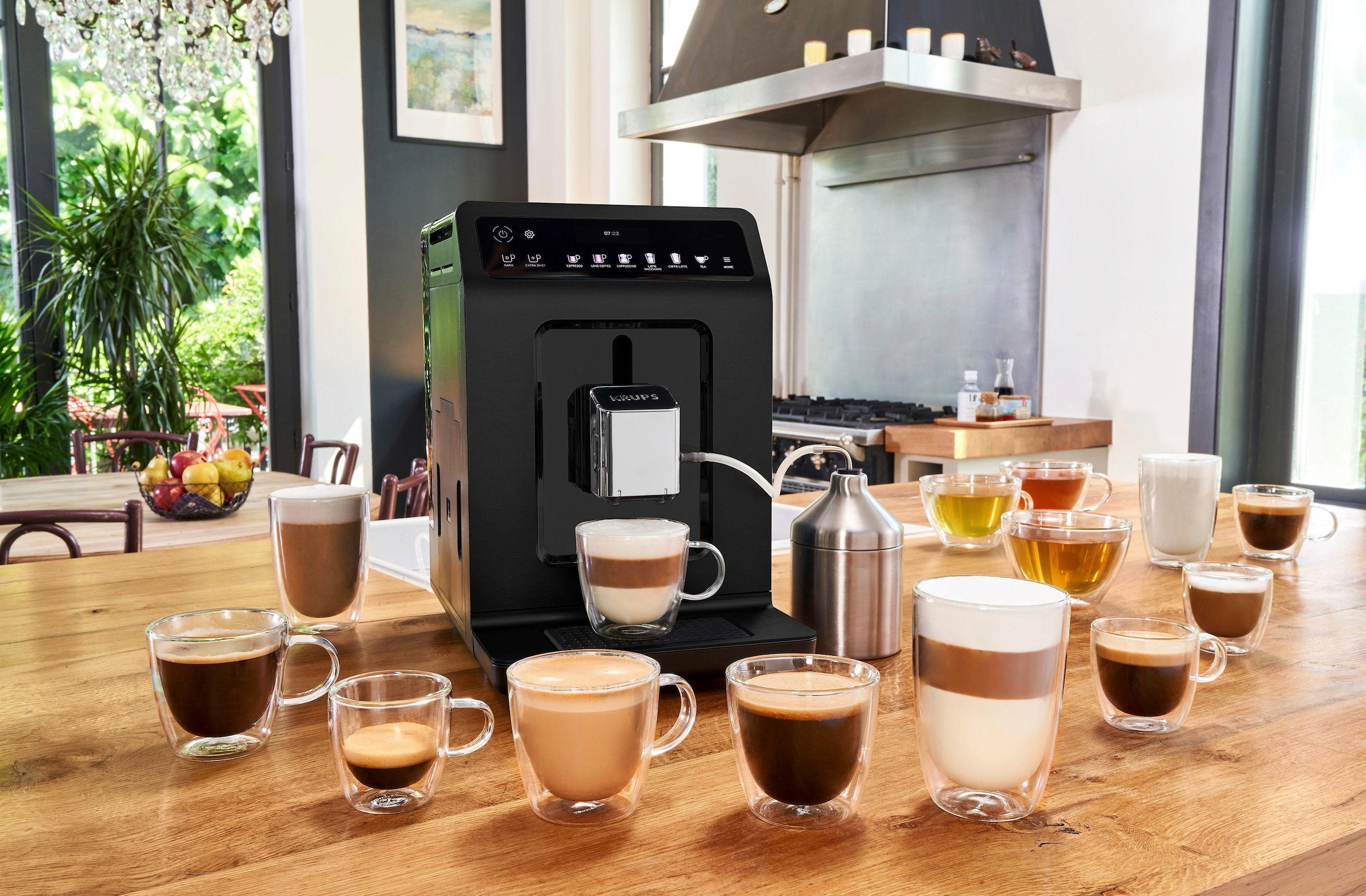 Krups Kaffeevollautomat »EA8948 Evidence Plus, XXL vielfältige innovativem dank Jahren Garantie 3 auf einfache Bedienung Knopfdruck«, Farbdisplay mit Kaffee-Spezialitäten