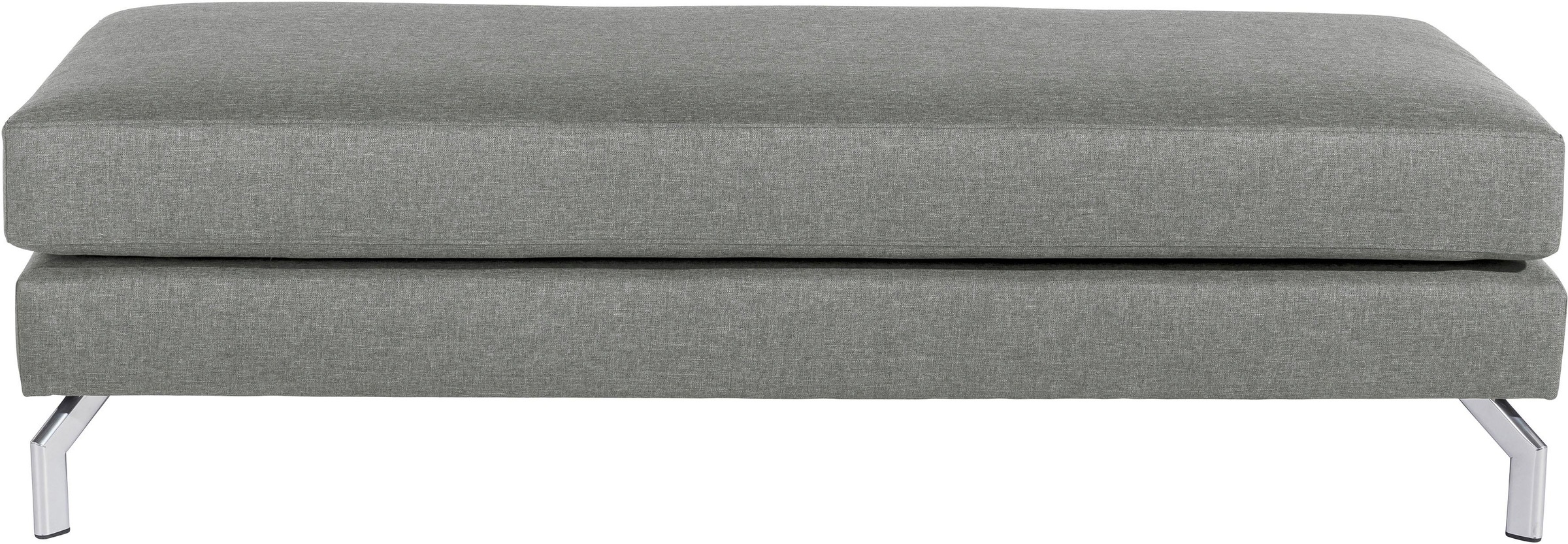 Max Winzer® Ecksofa »Flori Set inkl. Hocker, guter Sitzkomfort, aktuelles Design«, (Spar-Set, Ecksofa und Hocker), elegant mit abgewinkelten Chromfüßen, inklusive Zierkissen