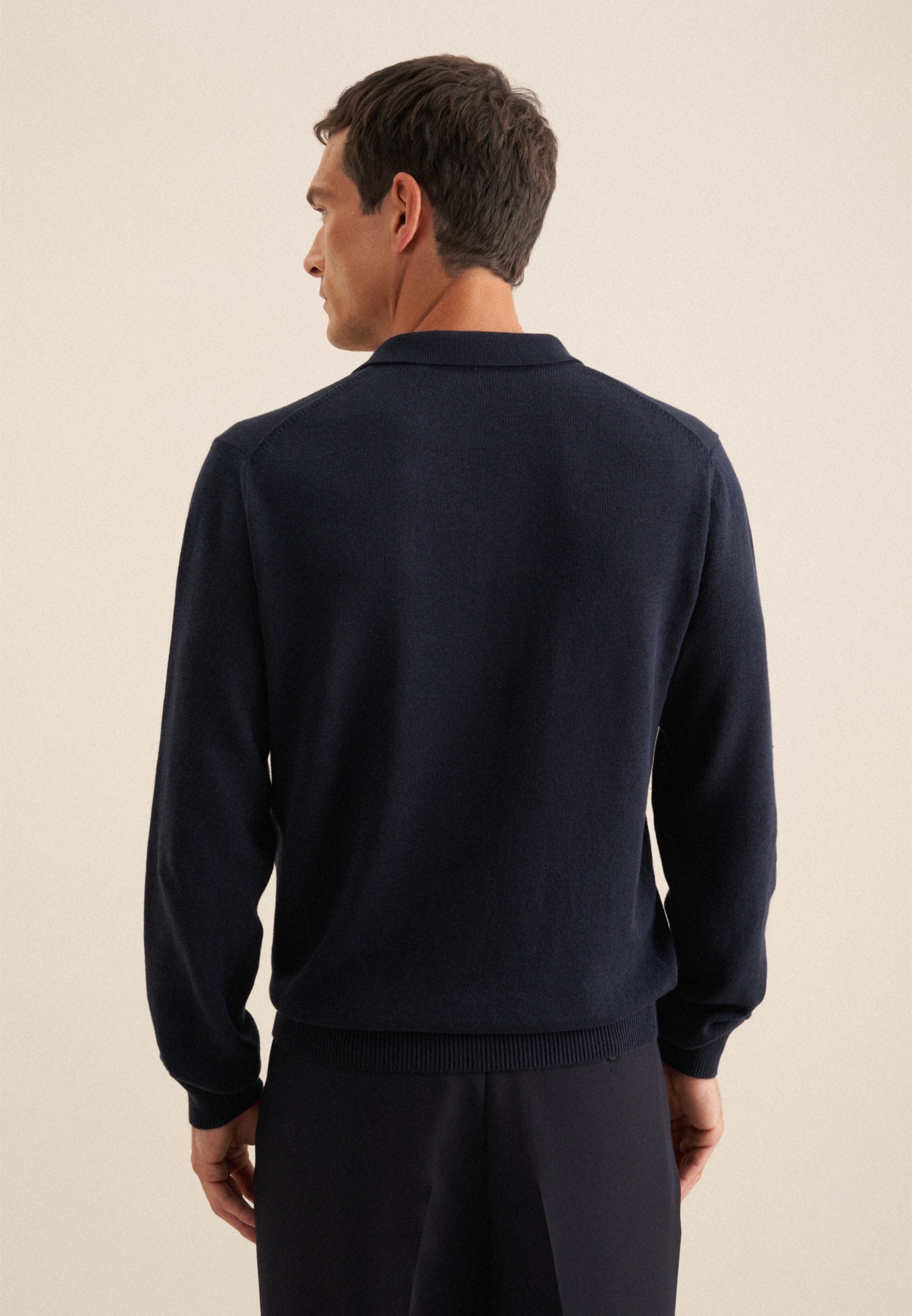 seidensticker Strickpullover »Regular«, Langarm Kragen Uni