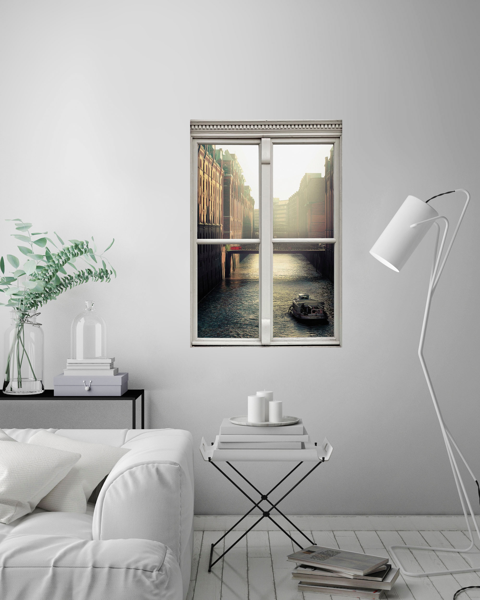 queence Wandsticker »Fluss« Wandsticker, Wandbild, selbstklebend, 3D, Fenster