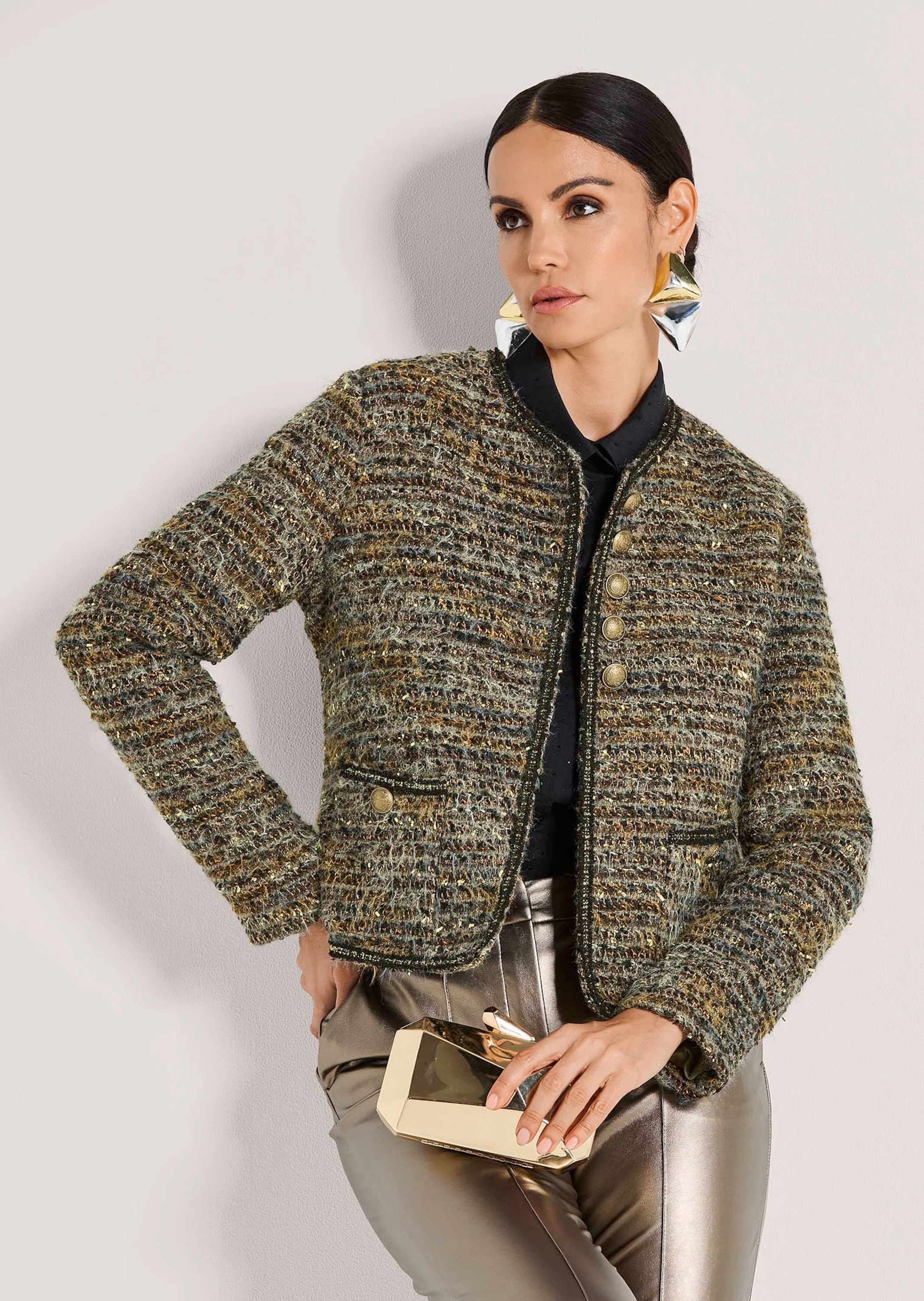 MADELEINE Jackenblazer »Kurzblazer Festlicher Blazer mit Glitzerdetails«