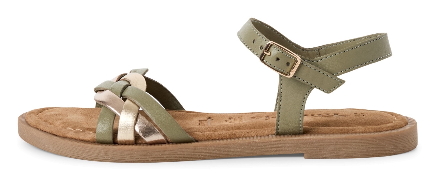 Tamaris Riemchensandale, Sandalette, Sommerschuh mit Riemchen in Flechtoptik