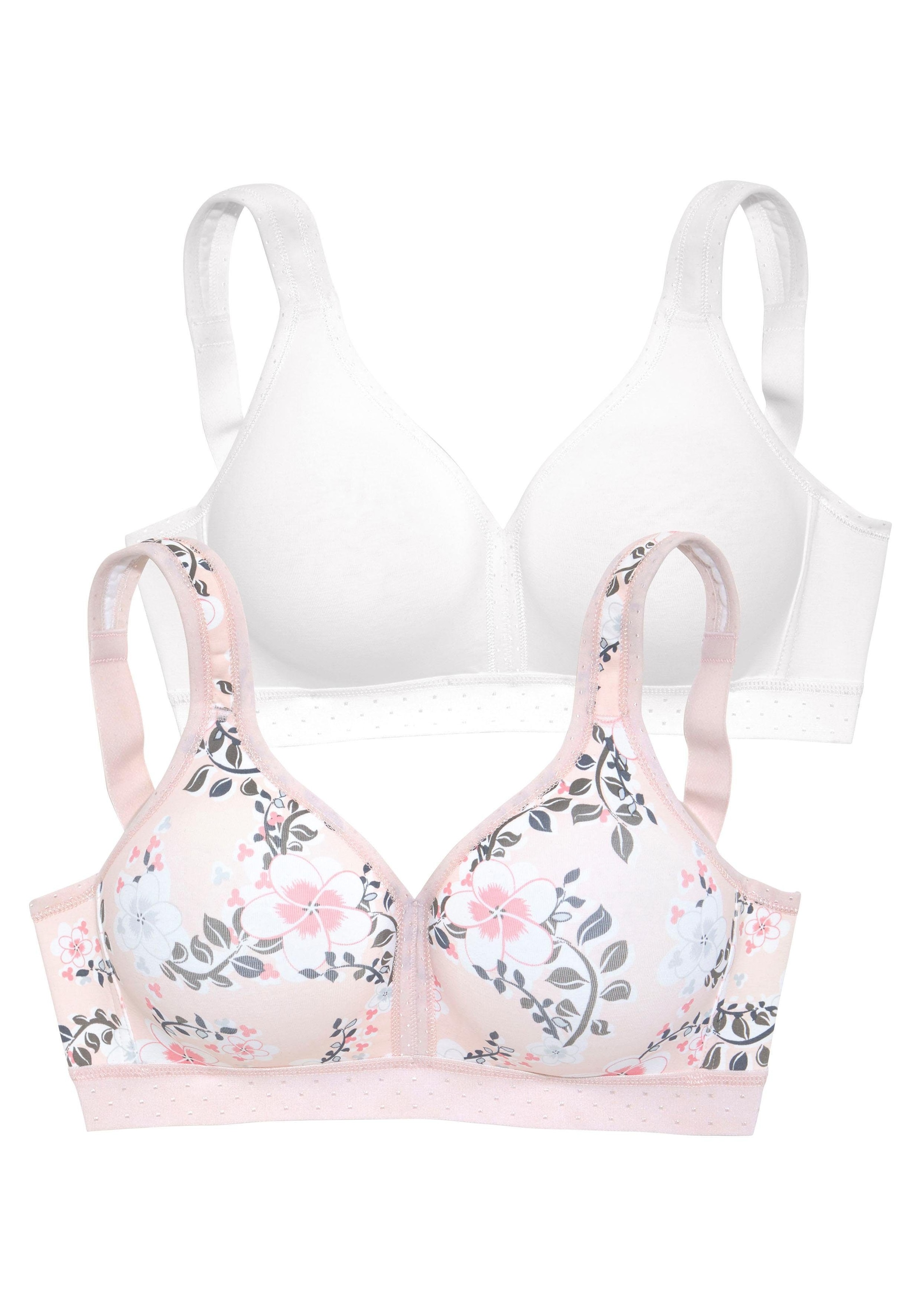 fleur Basic 2 Soft-BH, aus bei Bügel sanfter (Packung, petite Stück), ♕ Baumwolle, Dessous ohne