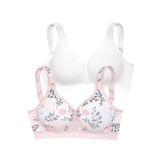 bei Stück), Basic fleur ♕ ohne 2 (Packung, Soft-BH, Baumwolle, aus Dessous sanfter Bügel petite