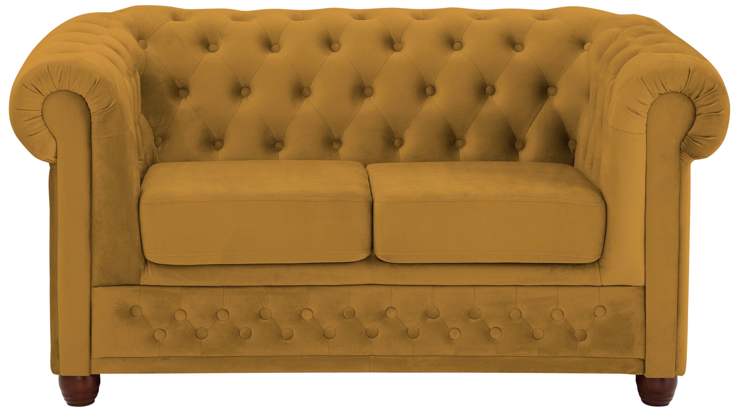 Home affaire Chesterfield-Sofa »New Castle«, mit hochwertiger Knopfheftung in Chesterfield-Design, B/T/H: 148/86/72