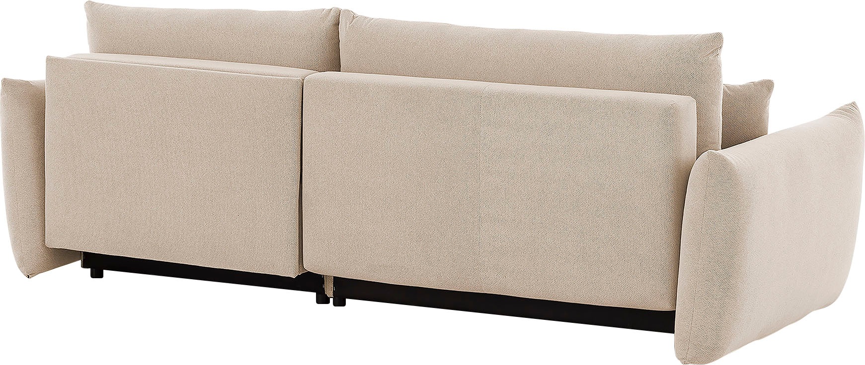 INOSIGN Ecksofa »MAVAS Schlafsofa mit Bettkasten, L-Form,«, ca.257/127cm (Liegefläche 212/145 cm), Cord, Chenille, Struktur