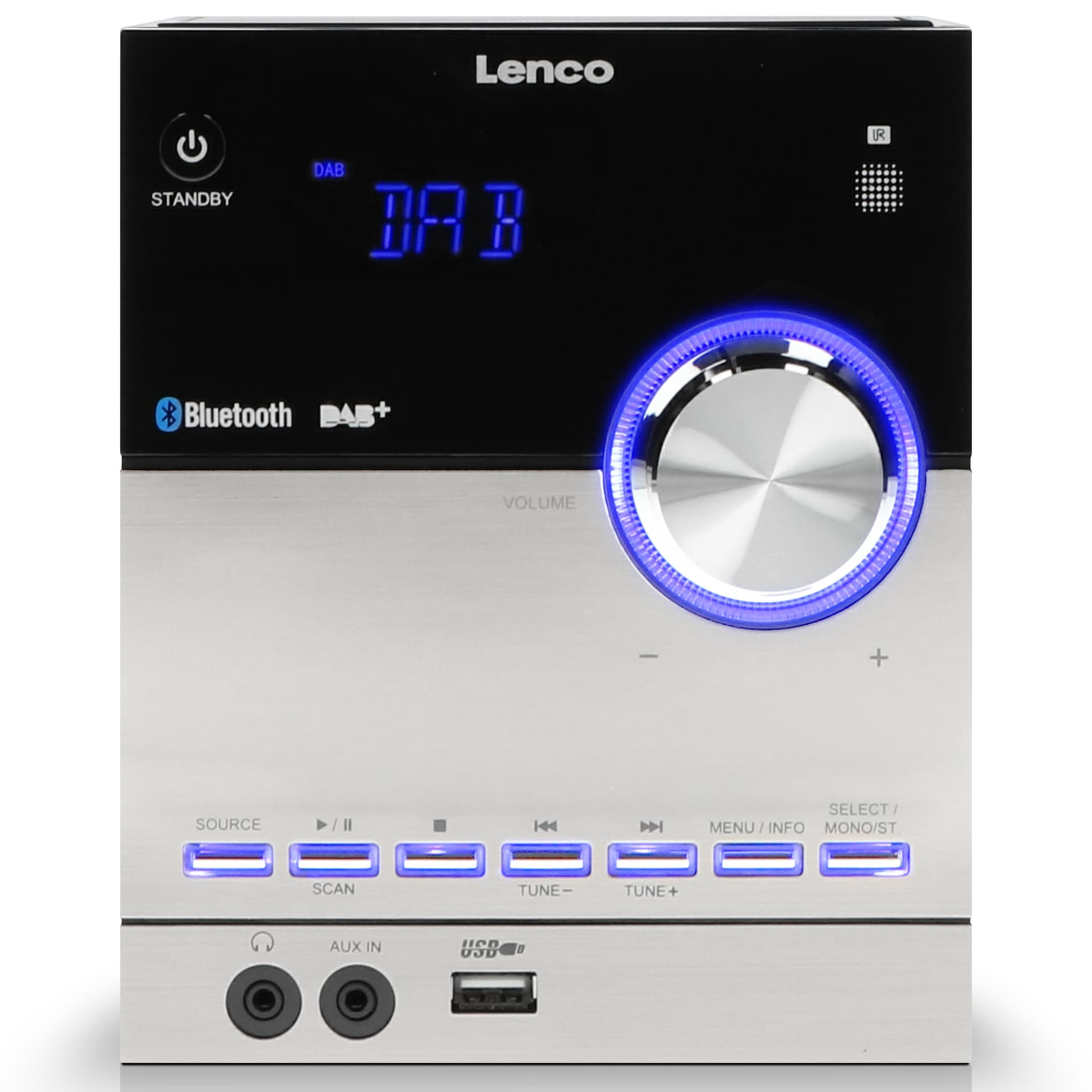 Lenco Microanlage »MC-150 Micro Stereoanlage mit DAB+, FM, CD, BT, USB«, (Bluetooth Digitalradio (DAB+) 10 W)