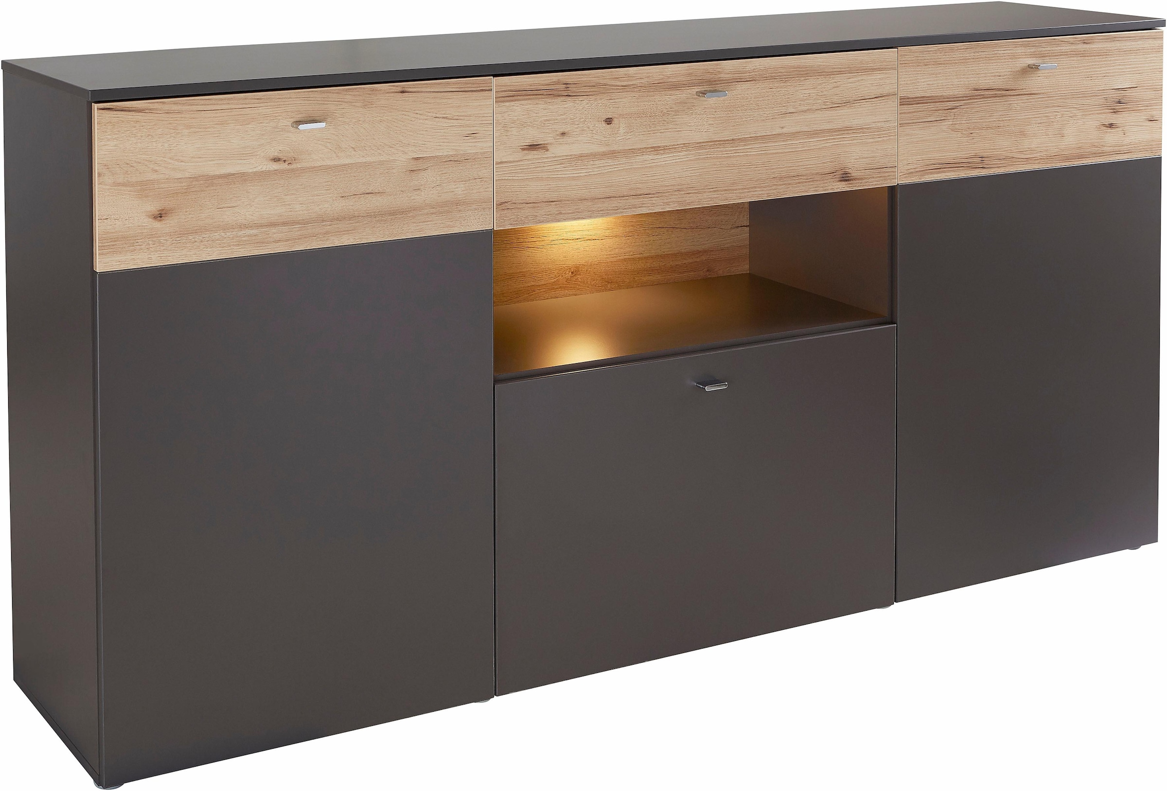 FORTE Sideboard, Breite 195 cm, inkl. Beleuchtung