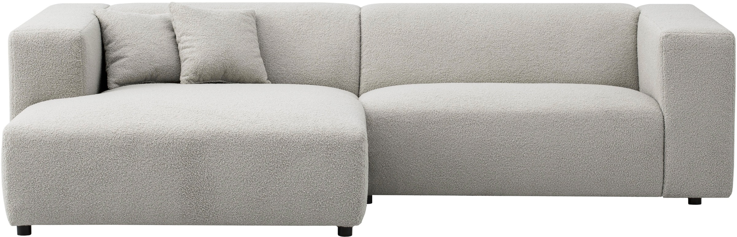 andas Ecksofa »BAKELS, L-Form in Cord oder Boucle-Stoff, moderne Couch«, wahlweise Recamiere rechts/links, bequemer Sitzkomfort