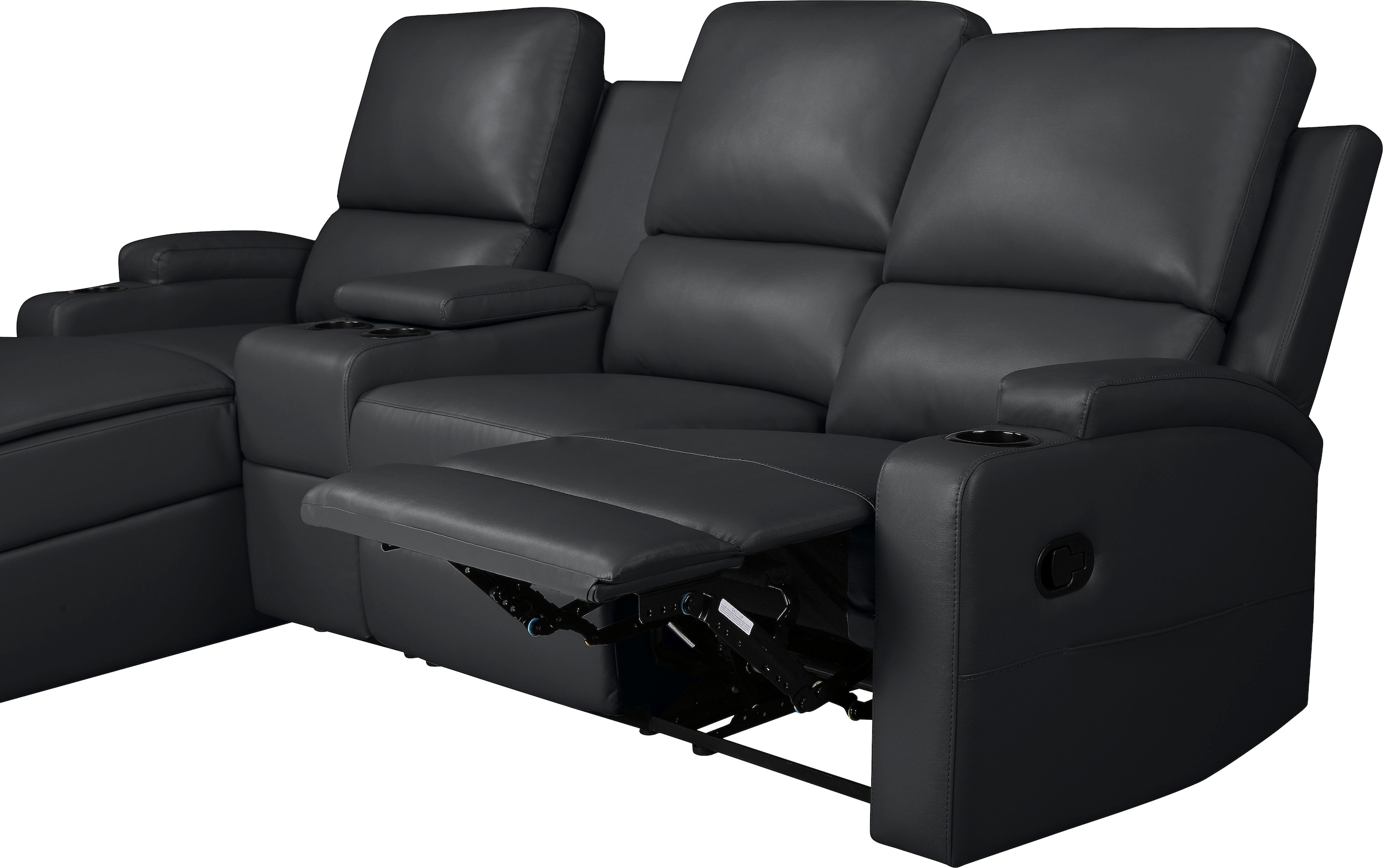 Home affaire Ecksofa »Napori Multimediasofa, 3er Kinosessel XXL, L-Form,«, Kinosofa mit Relaxfunktion, Getränkehalter, Staufach und Staukasten