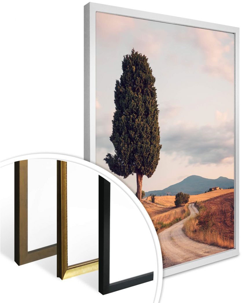 Landschaften, bestellen (1 bequem St.), Wandposter Poster, Wall-Art Bild, »Zypressenweg«, Wandbild, Poster