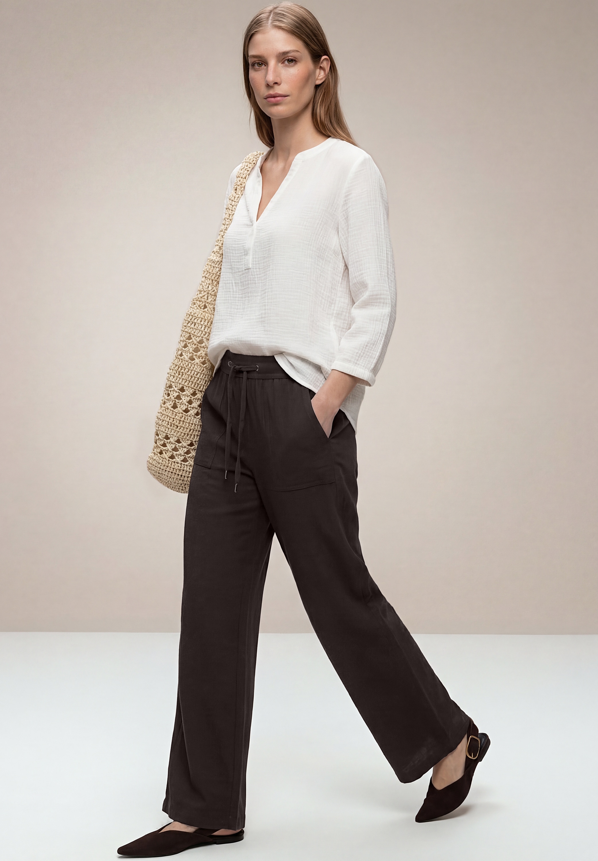 STREET ONE Stoffhose »Style Emee«  Crepe Sommerhose mit Viskose