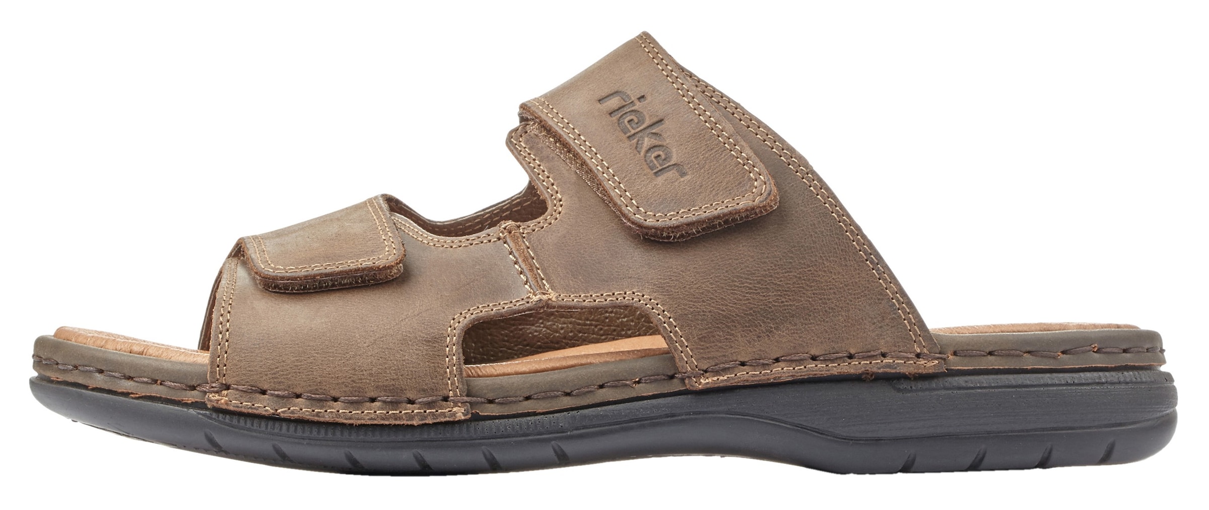 Rieker Pantolette  , Sommerschuh, Strandschuh, Hausschuh mit weicher Innensohle